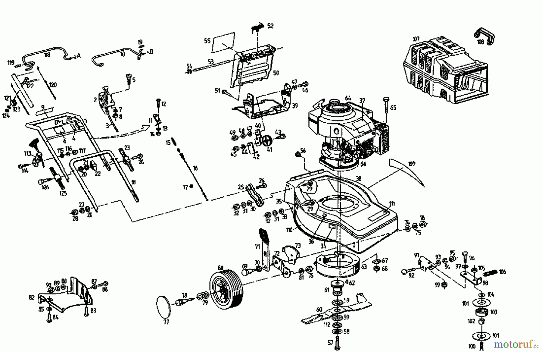  Fair Line Motormäher mit Antrieb BA 450 04025.05  (1995) Grundgerät