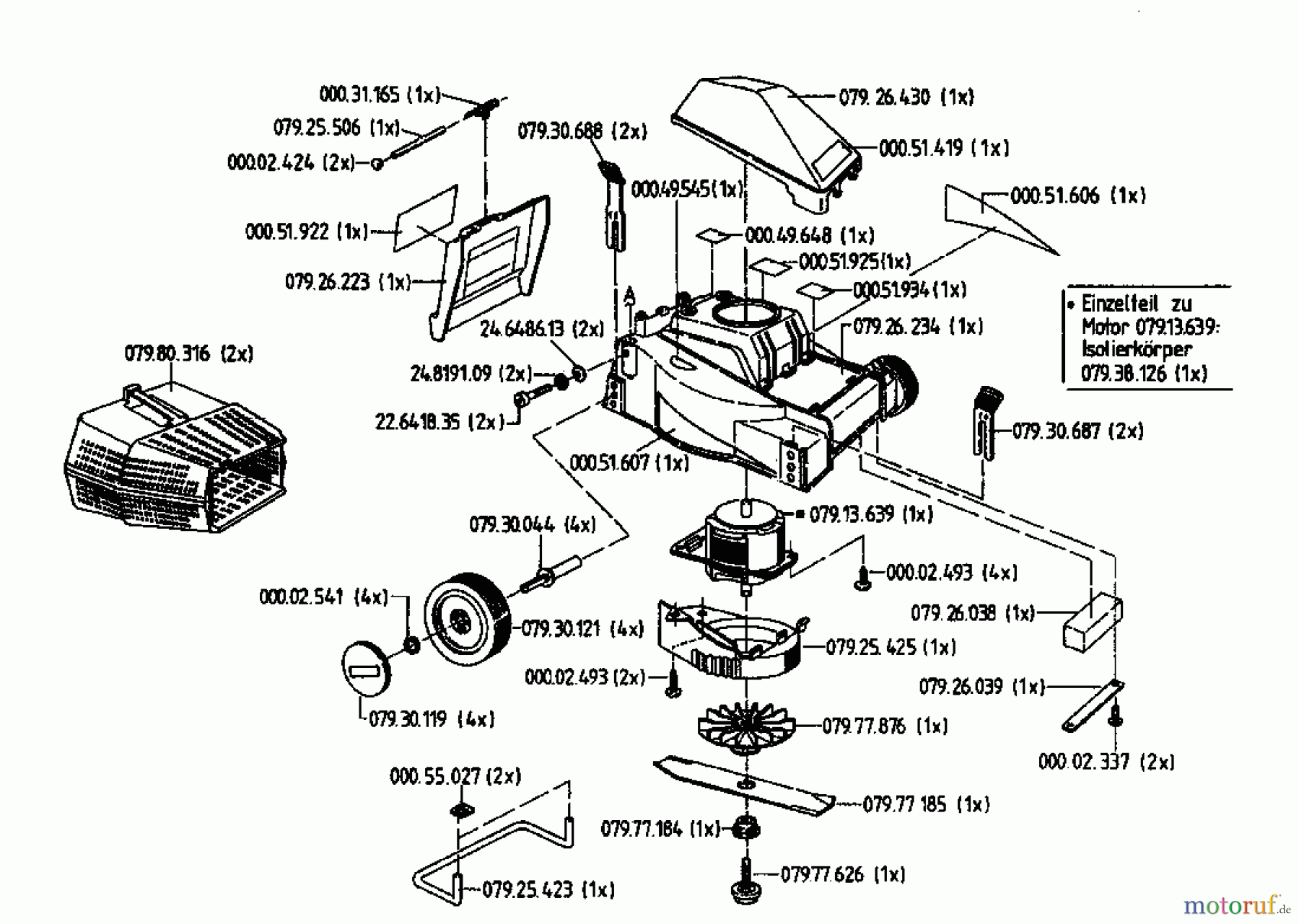 Gutbrod Elektromäher HE 32-1000 04027.03 (1995) Grundgerät