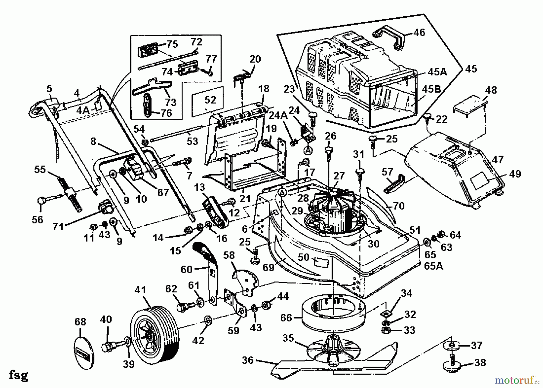  Floraself Elektromäher 1345 E 02824.05  (1995) Grundgerät