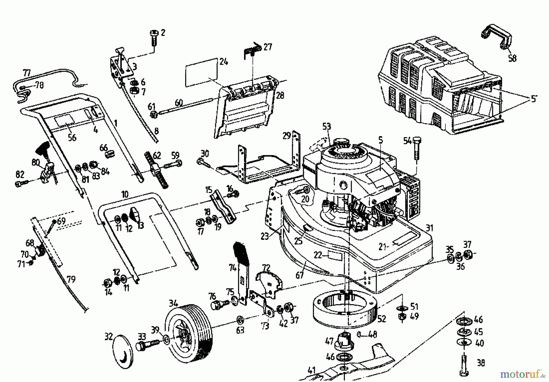  Fair Line Motormäher B 450 04038.03  (1995) Grundgerät