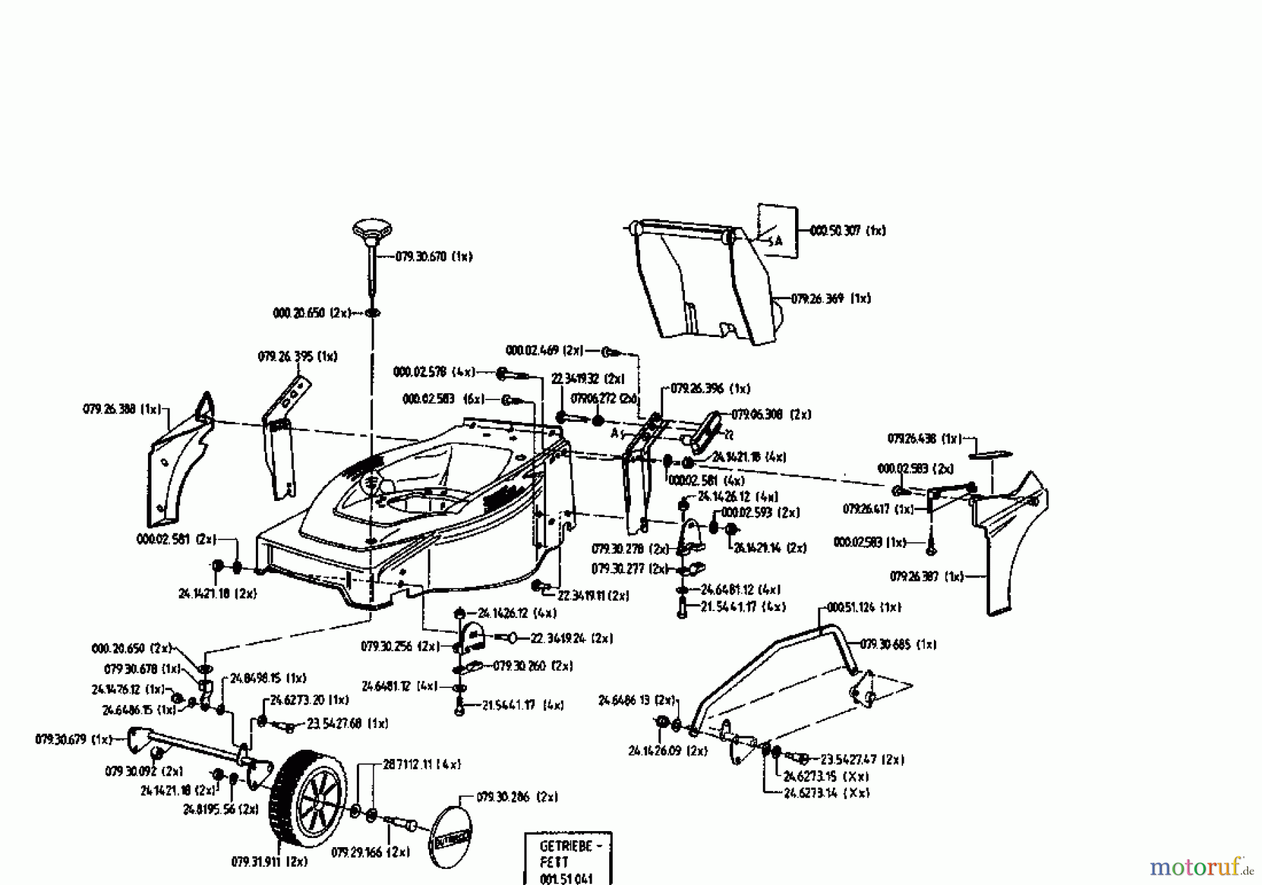 Gutbrod Motormäher mit Antrieb HB 48 REL 02815.05 (1995) Grundgerät