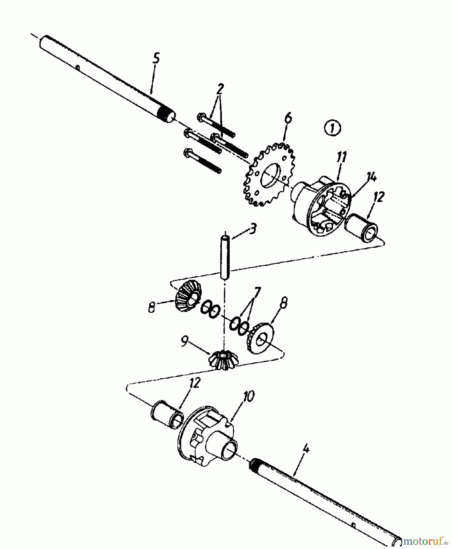 Gutbrod Laubbläser, Laubsauger LSH 66-80 04201.04 (1996) Getriebe