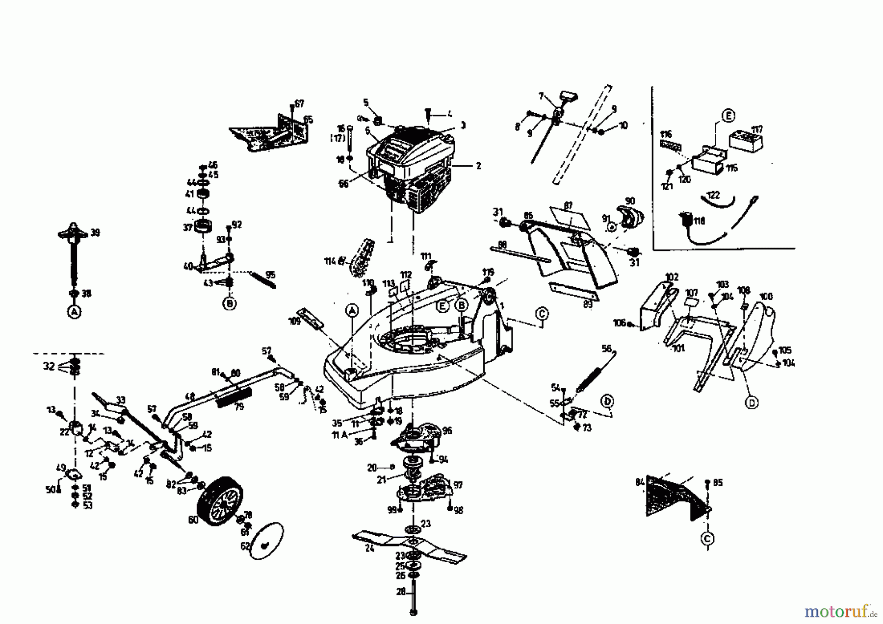 Gutbrod Motormäher mit Antrieb MH 544 R 3 E 04031.06 (1996) Grundgerät