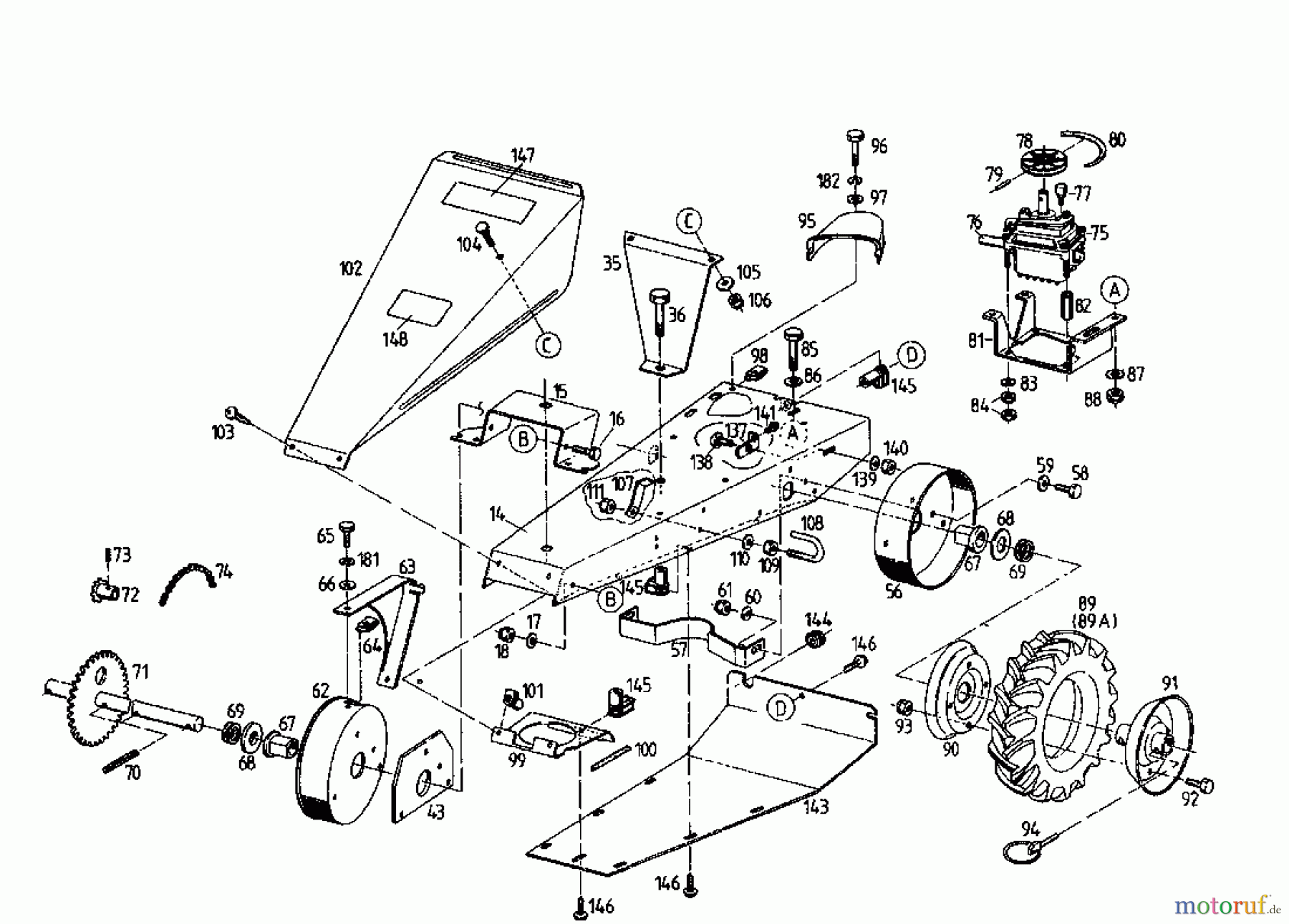 Gutbrod Balkenmäher BM 700 07510.04 (1996) Fahrantrieb, Räder
