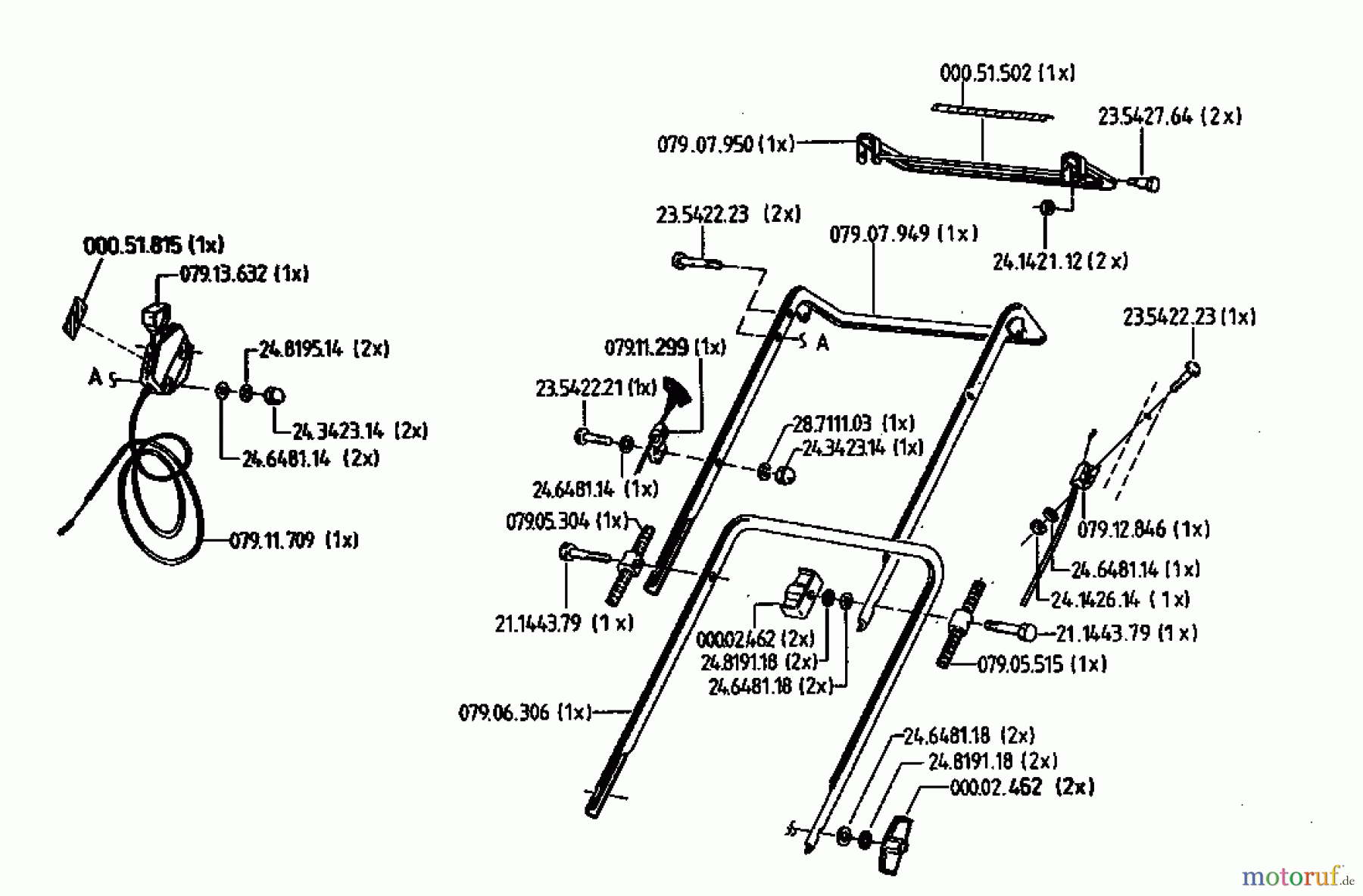 Gutbrod Motormäher HB 48 02814.07  (1996) Holm