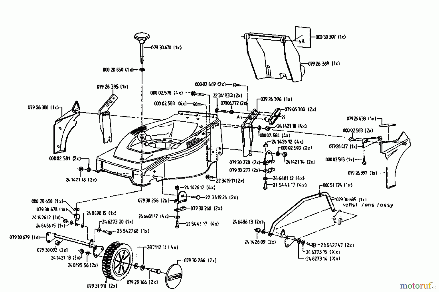 Gutbrod Motormäher mit Antrieb HB 48 REL 02815.05 (1996) Grundgerät