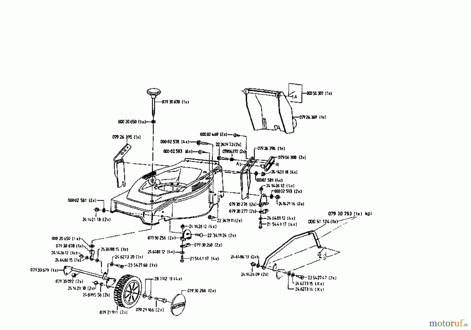 Gutbrod Motormäher mit Antrieb HB 48 R 02815.06 (1996) Grundgerät
