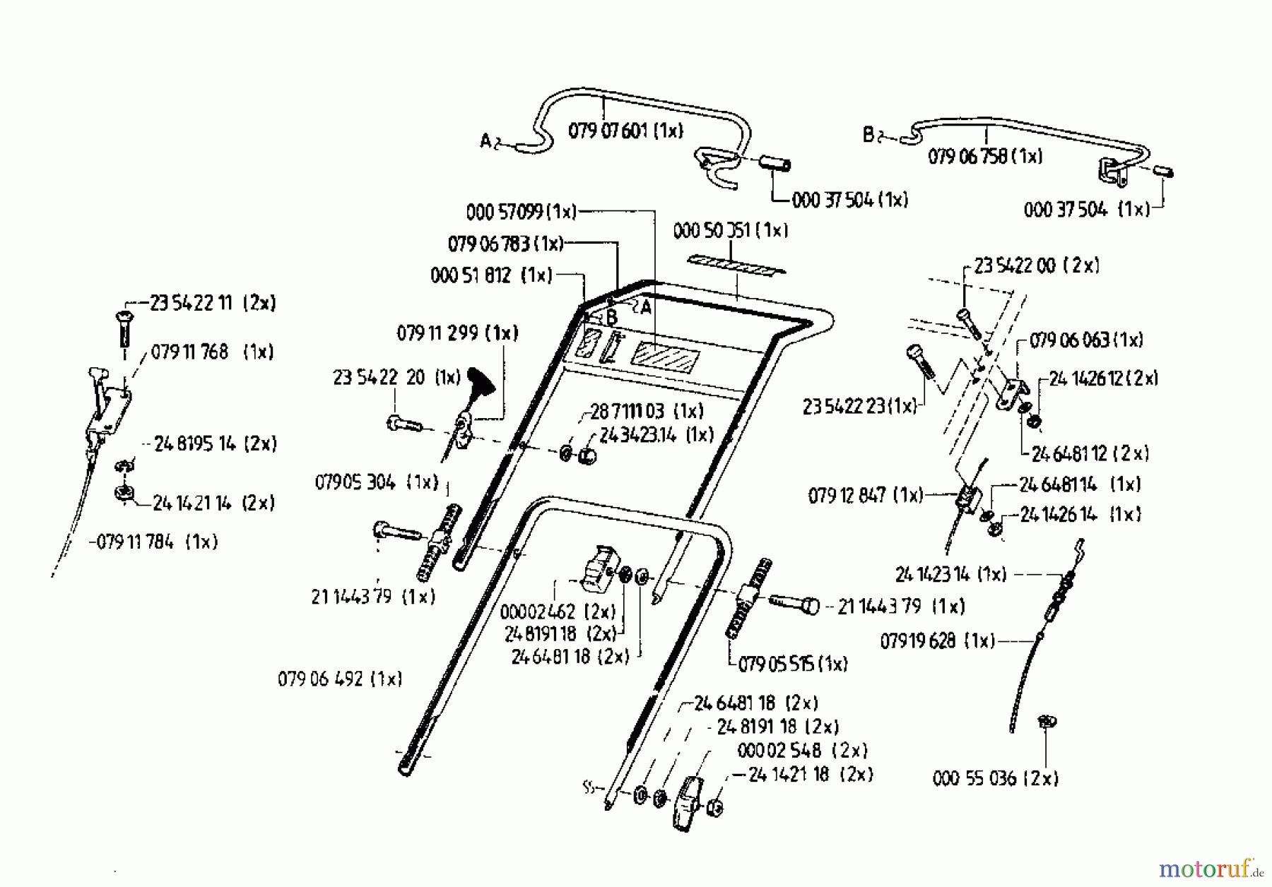  Gutbrod Motormäher mit Antrieb HB 42 RL 04029.01  (1996) Holm