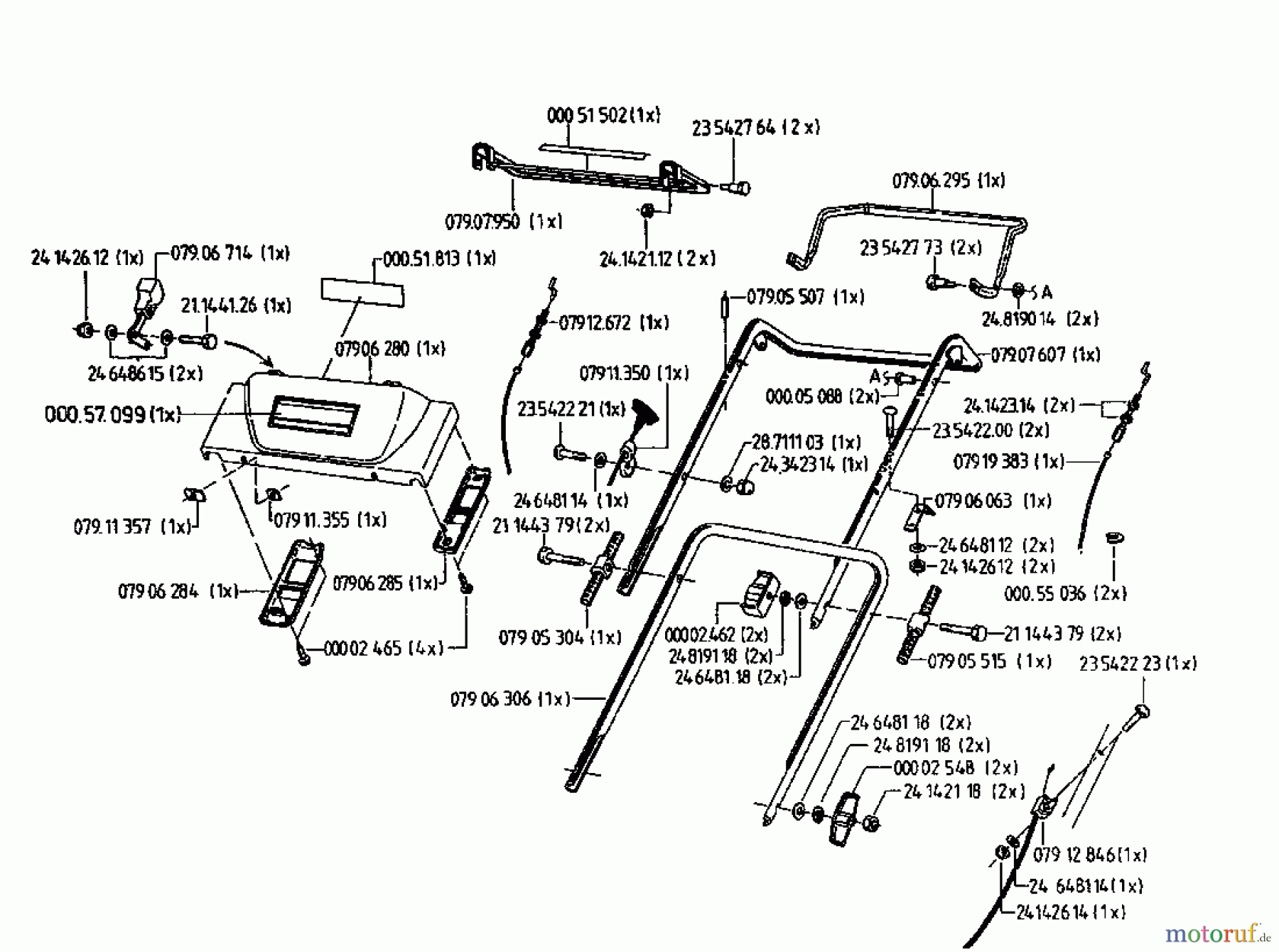 Gutbrod Motormäher mit Antrieb HB 48 RL 02815.04 (1996) Holm