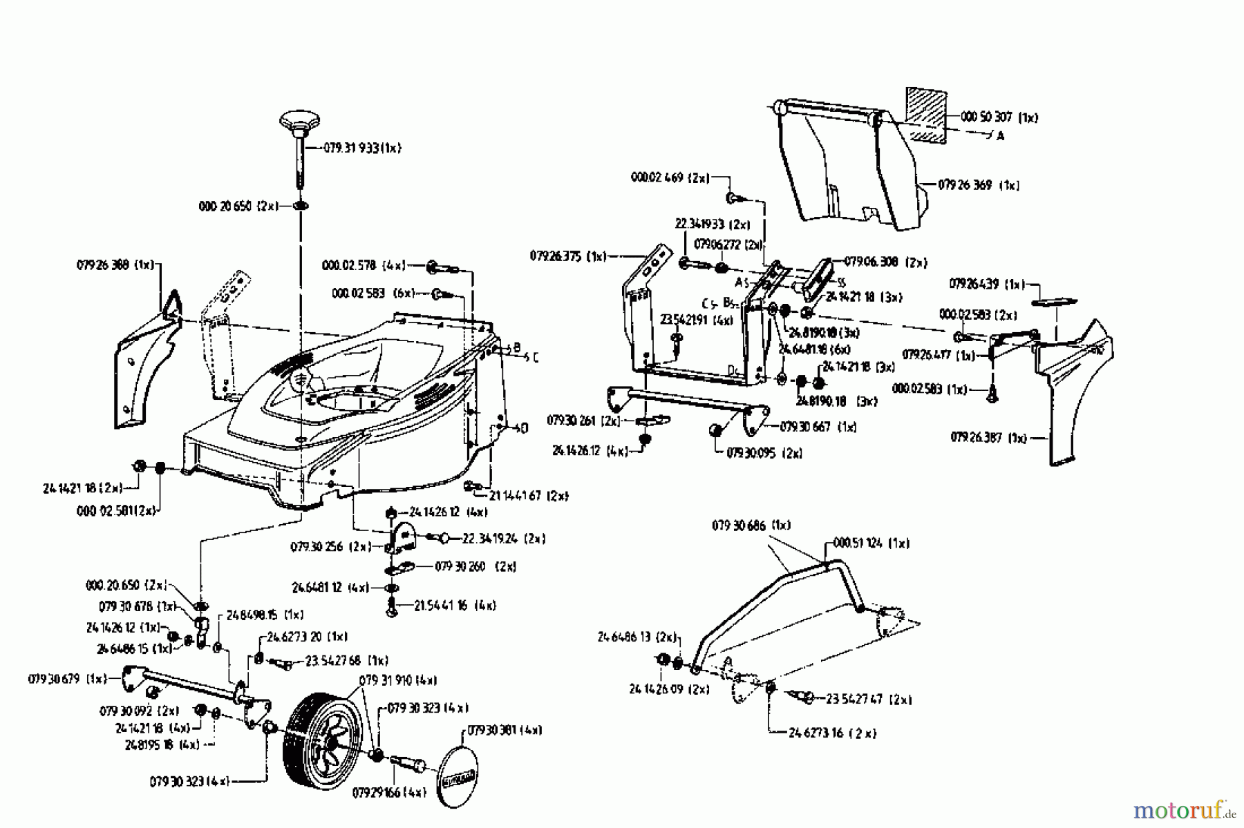 Gutbrod Motormäher HB 48 L 02814.06 (1996) Grundgerät