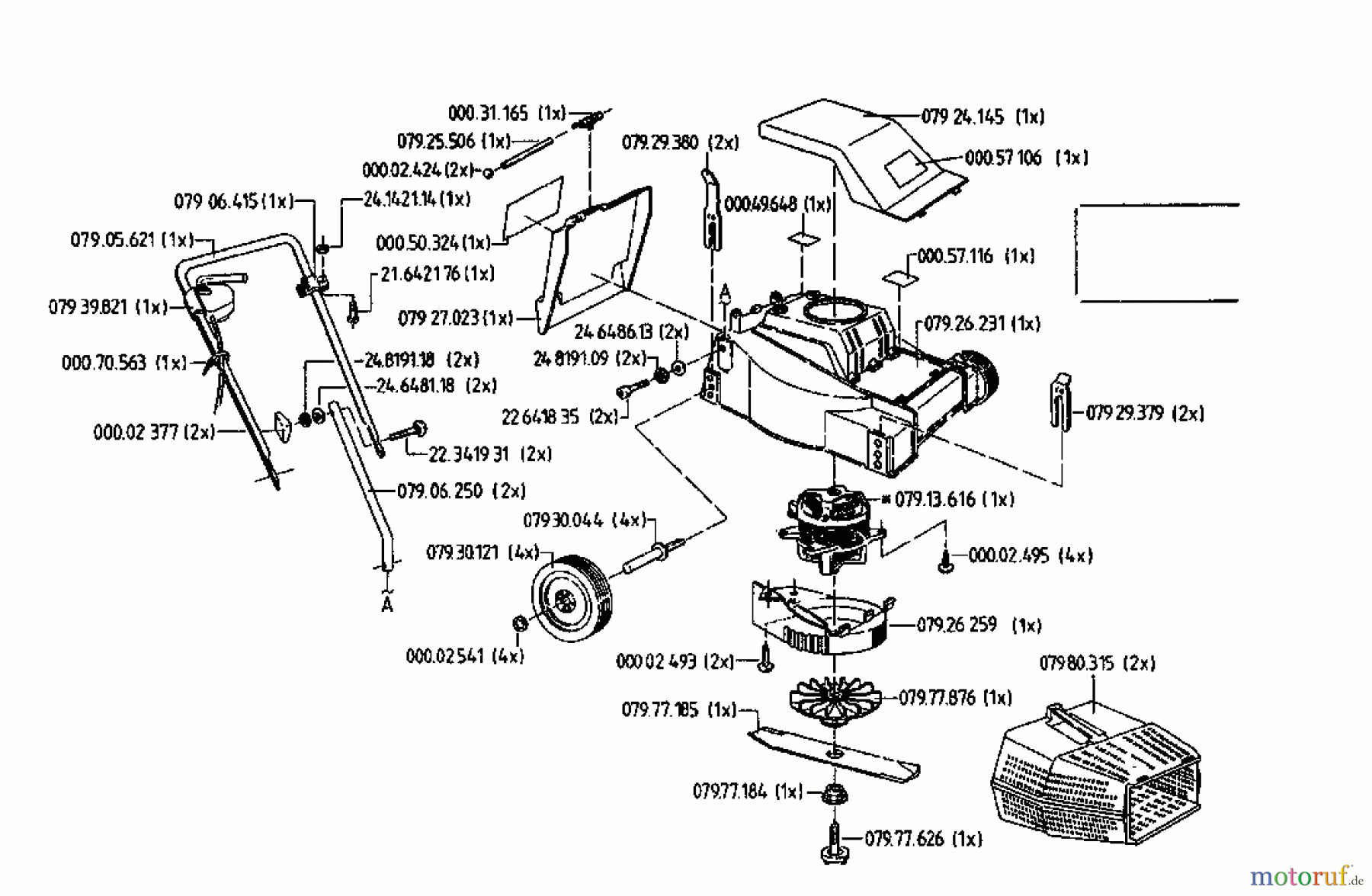  Golf Elektromäher Junior 02819.08  (1996) Grundgerät