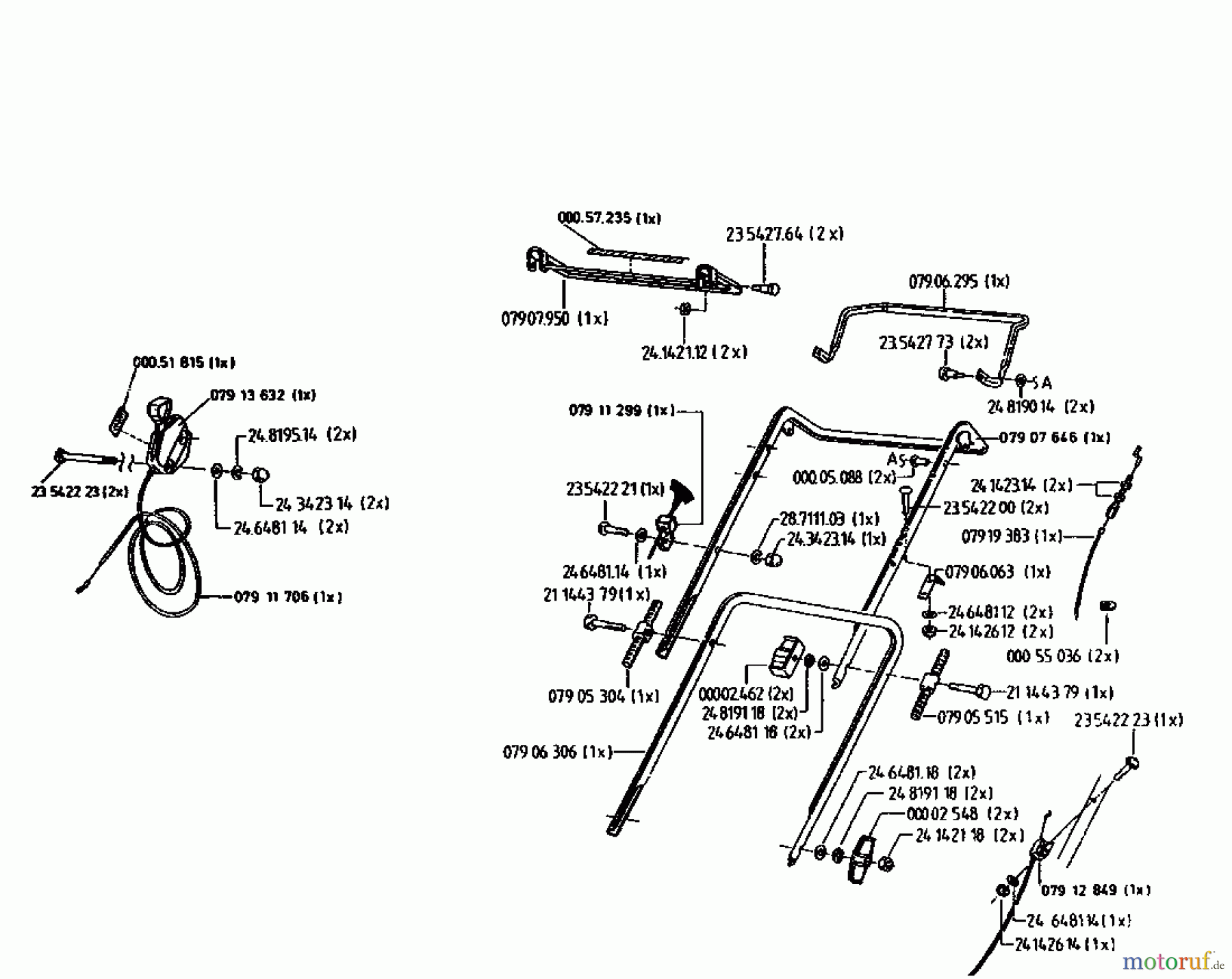 Gutbrod Motormäher mit Antrieb HB 48 R 02815.06 (1996) Holm