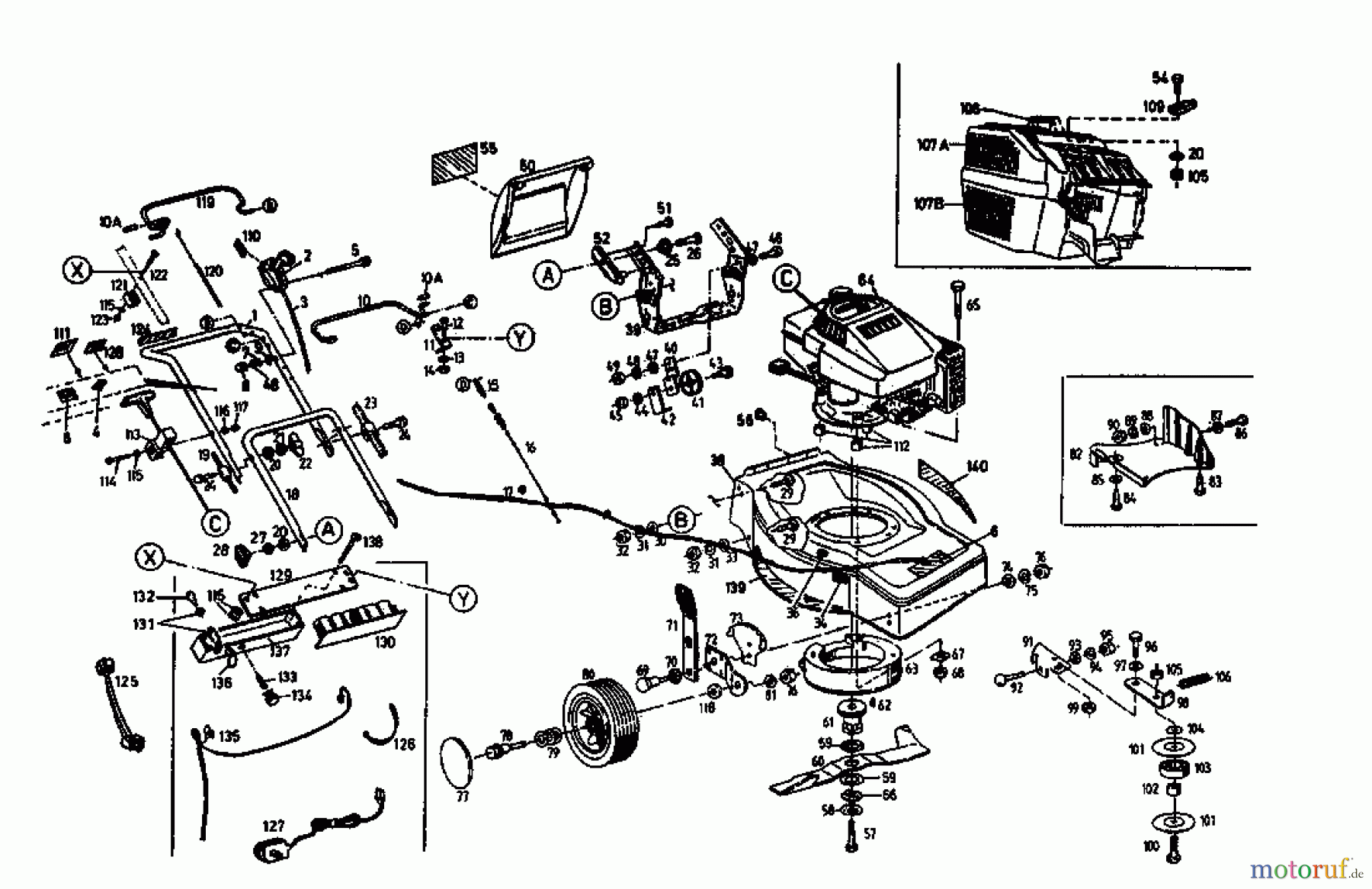 Floraself Motormäher mit Antrieb 3746 BLRE 04061.01 (1996) Grundgerät