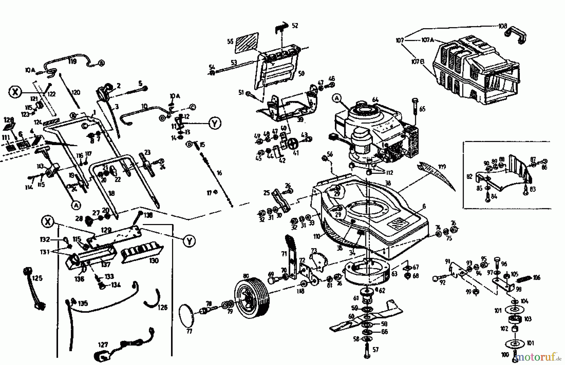  Floraself Motormäher mit Antrieb 3746 BLRE 04033.07  (1996) Grundgerät