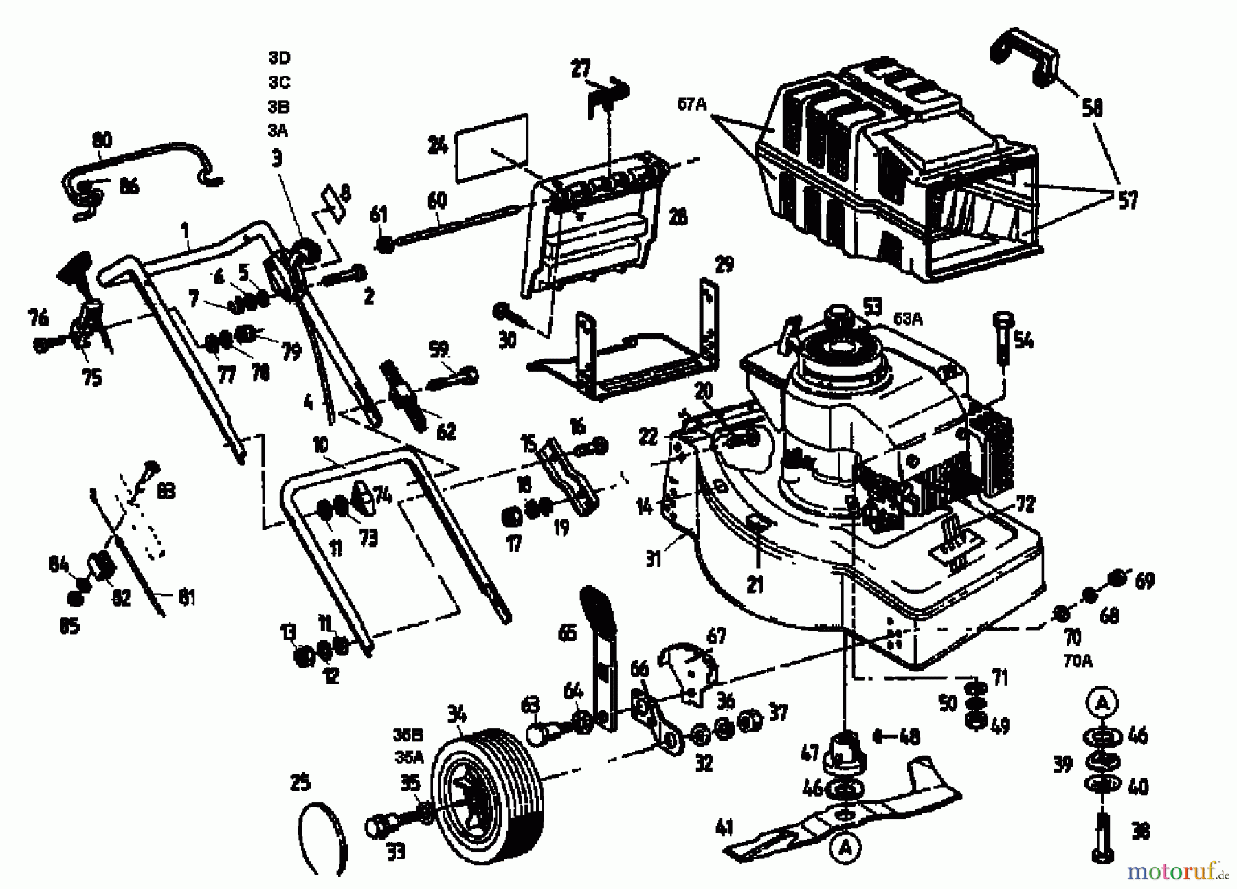  Golf Motormäher HBL 04042.04  (1996) Grundgerät