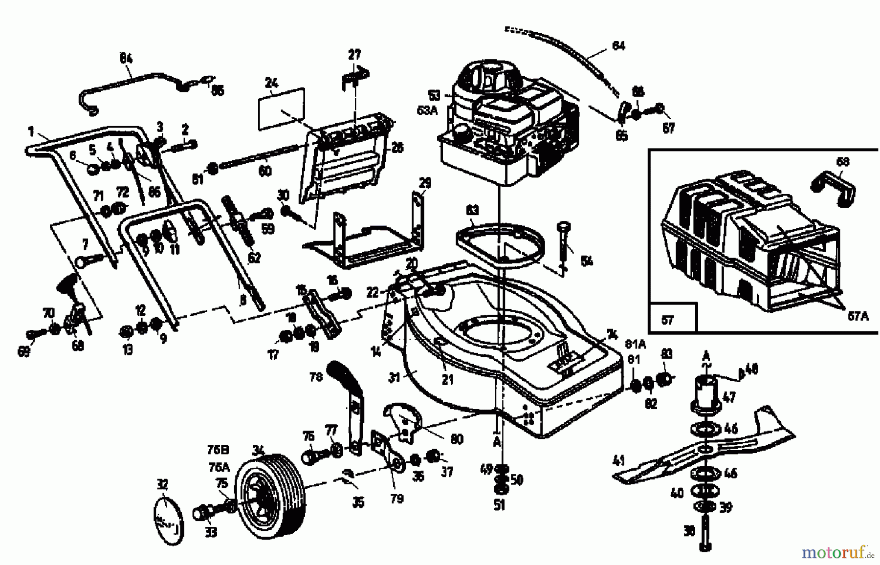 Golf Motormäher Golf HBL 04042.01  (1996) Grundgerät