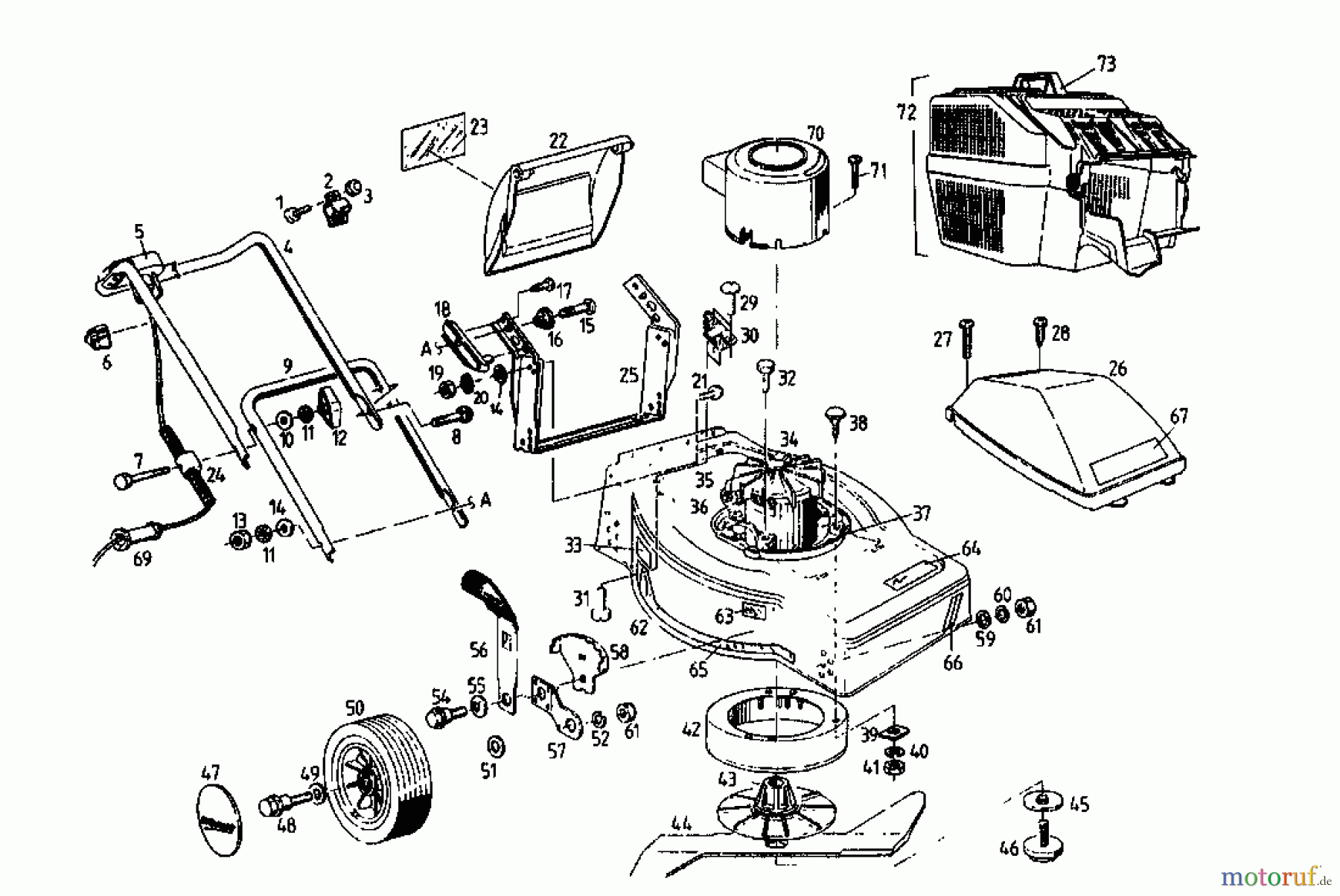 Rasant Elektromäher 45 EM 04041.01 (1996) Grundgerät