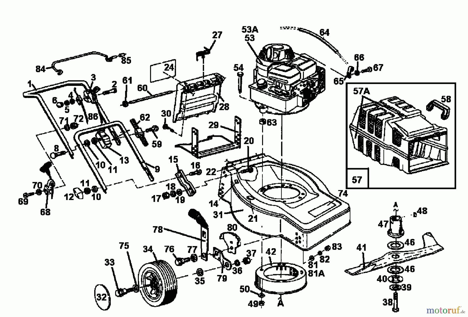  Gutbrod Motormäher ECO B 04026.07  (1996) Grundgerät