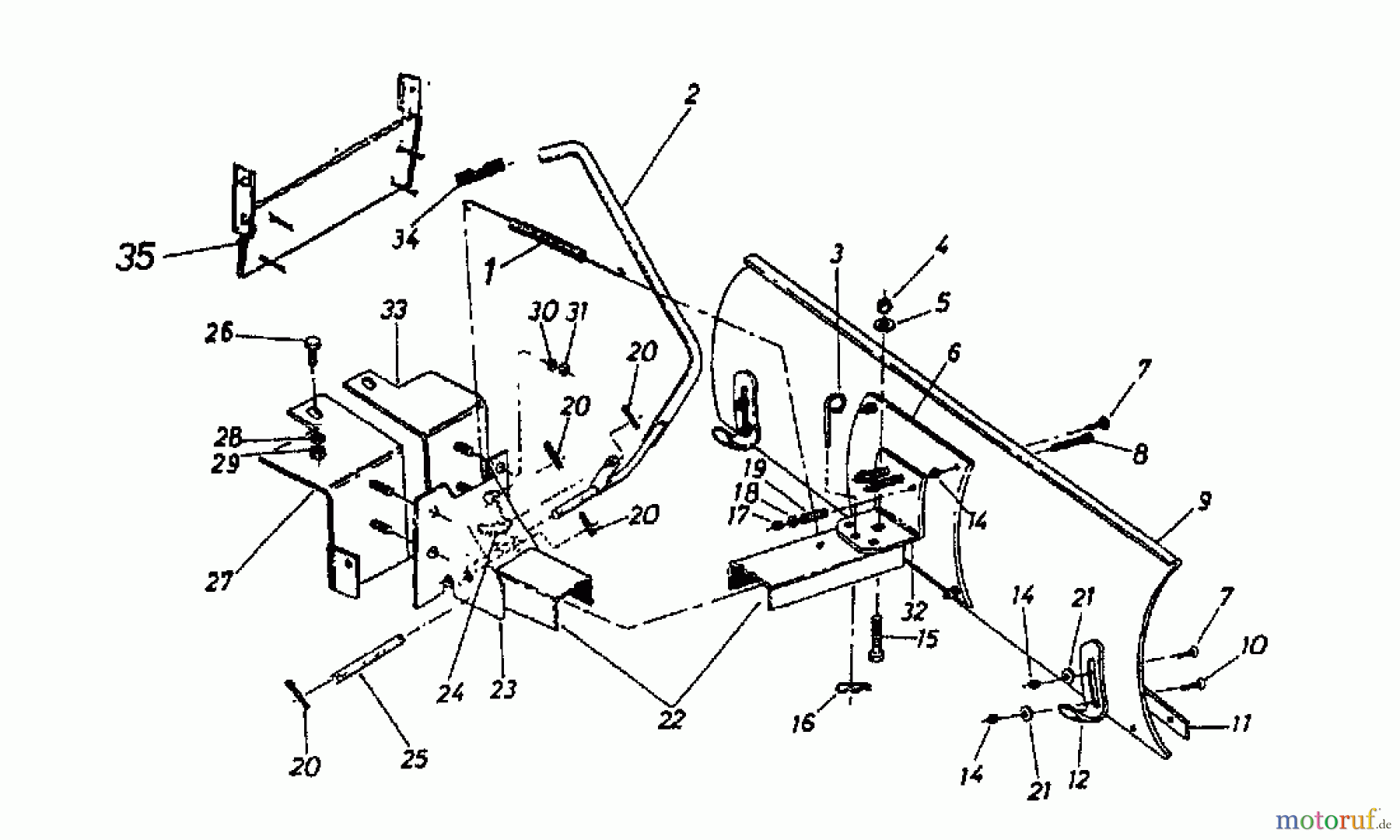 MTD Zubehör Zubehör Garten- und Rasentraktoren Räumschild RS 1500 04202.05 (1996) Räumschild