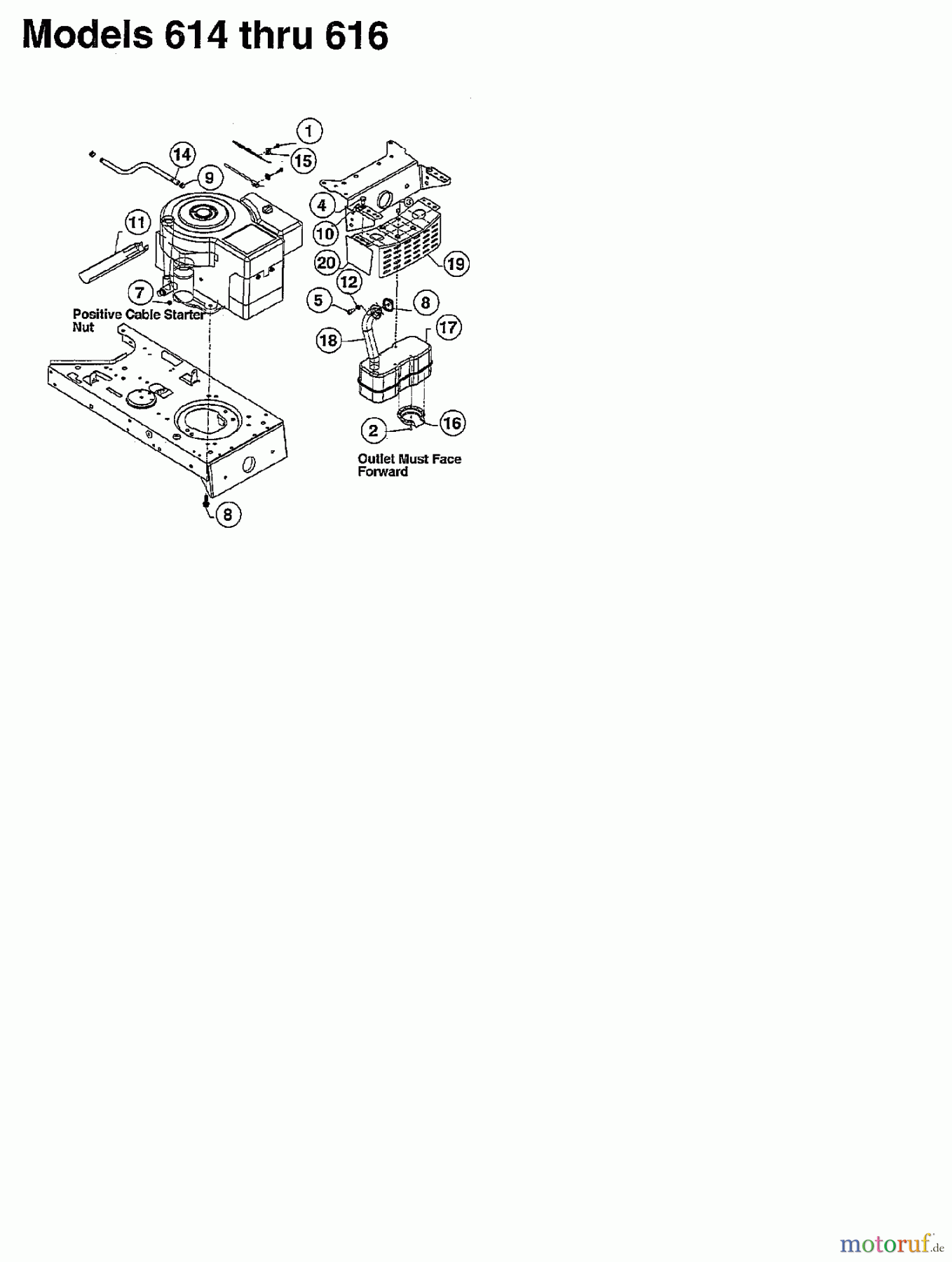 Yard-Man Rasentraktoren TG 6155 S 136D614G643 (1996) Motorzubehör