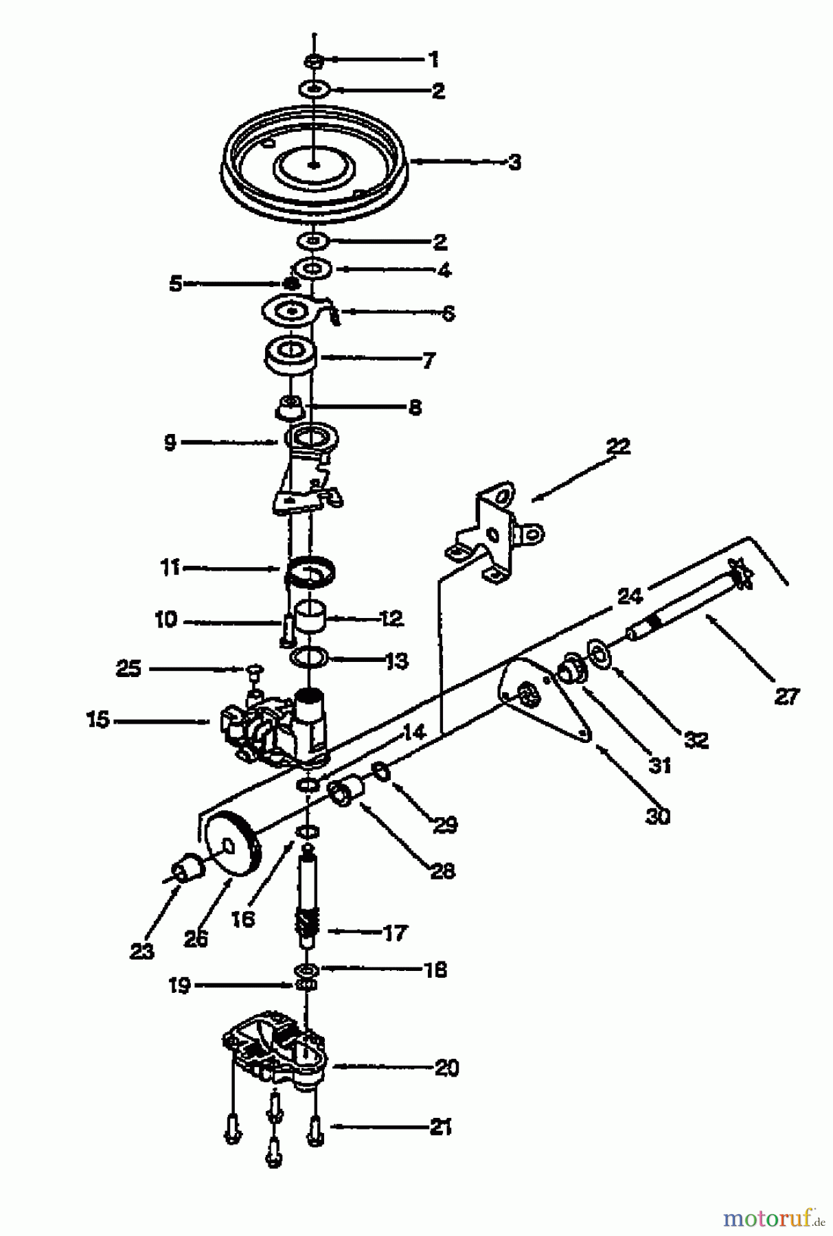  MTD Motormäher mit Antrieb GES 53 I 12A-365C678  (1997) Getriebe