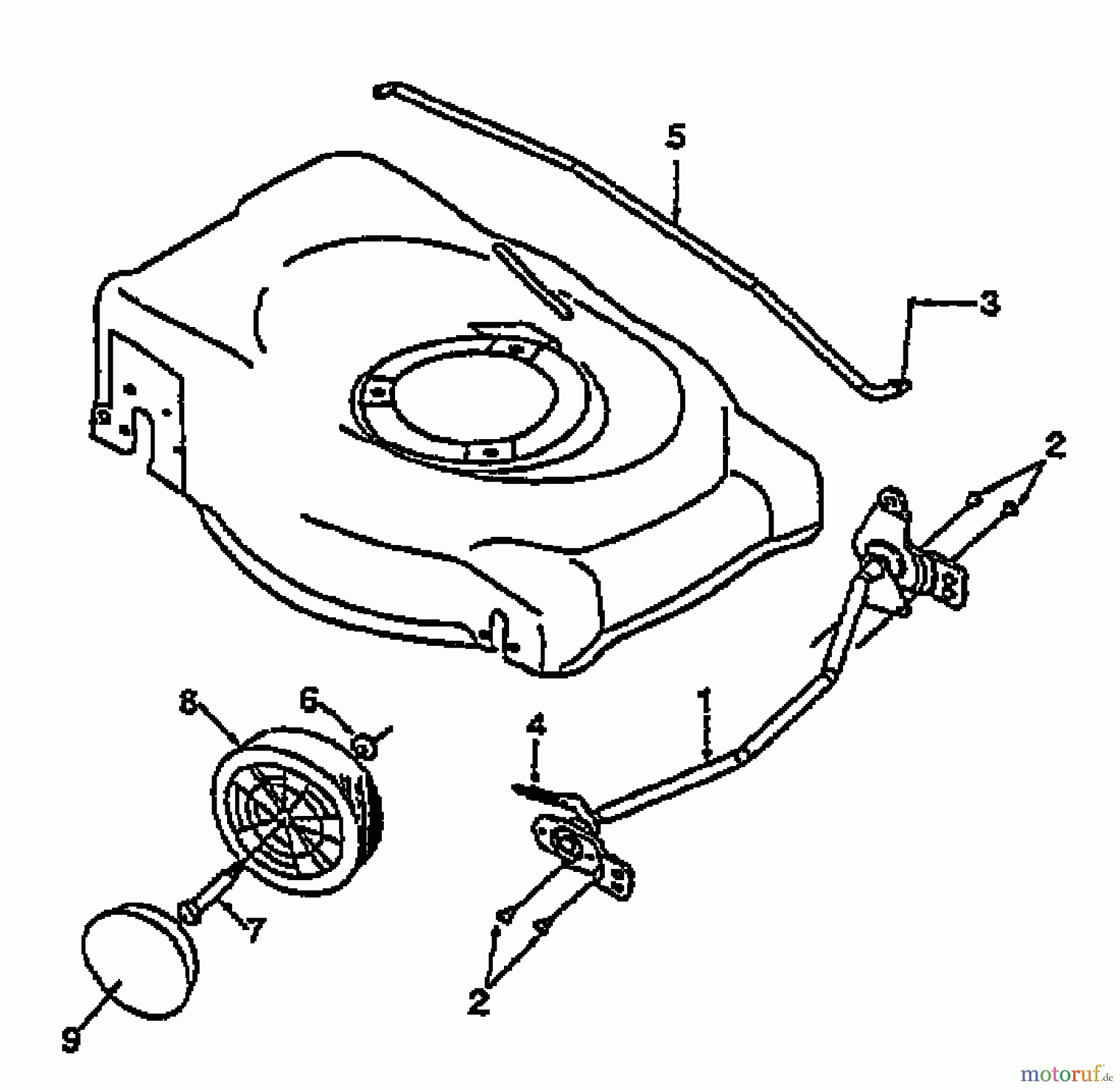 MTD Motormäher mit Antrieb GES 53 I 12A-365C678 (1997) Vorderachse