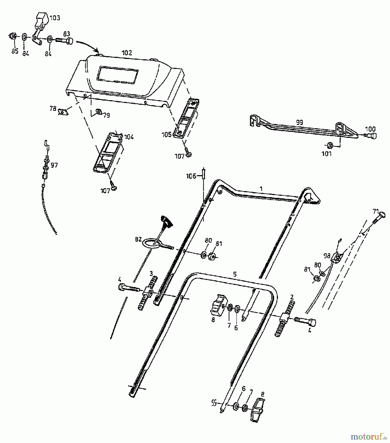 Gutbrod Motormäher HB 48 L 02814.06 (1997) Holm