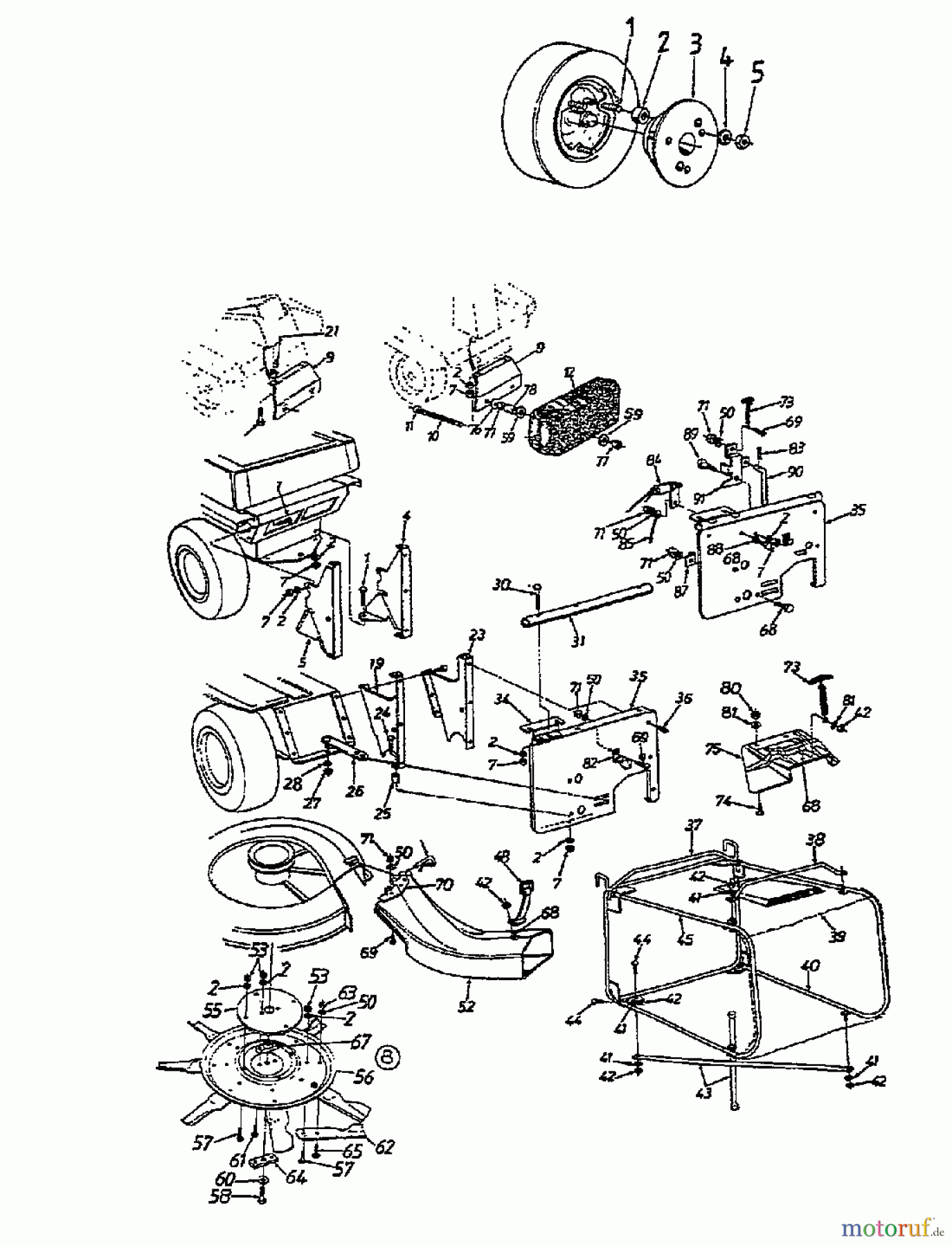  MTD Zubehör Zubehör Garten- und Rasentraktoren Grasfangvorrichtung für 30