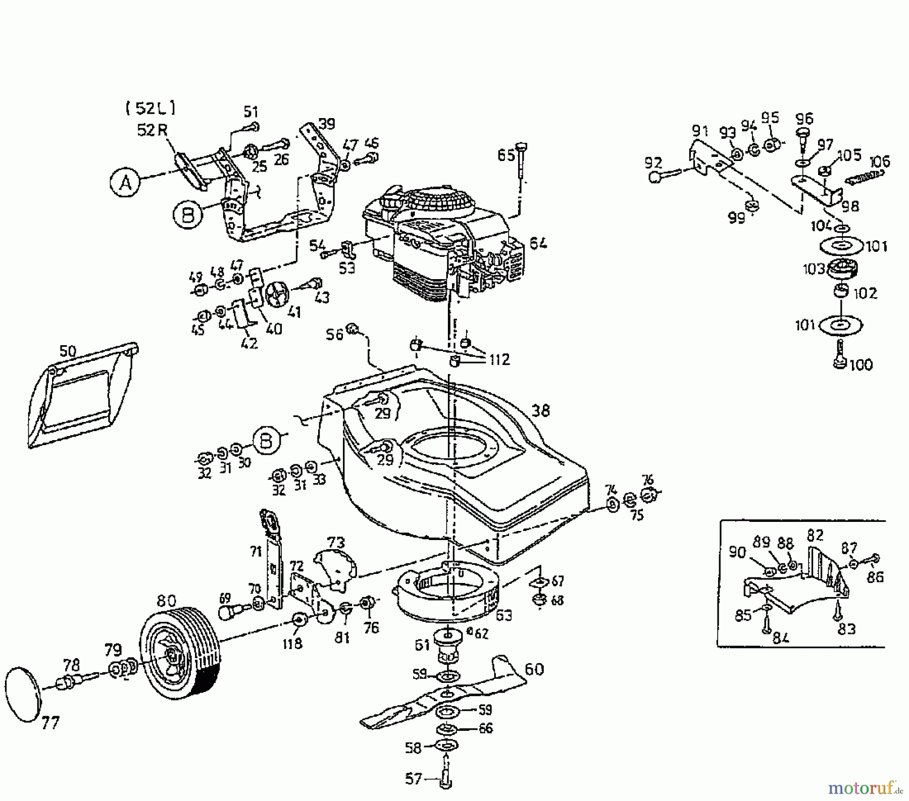 Gutbrod Motormäher mit Antrieb ECO BRE 04061.04 (1997) Grundgerät