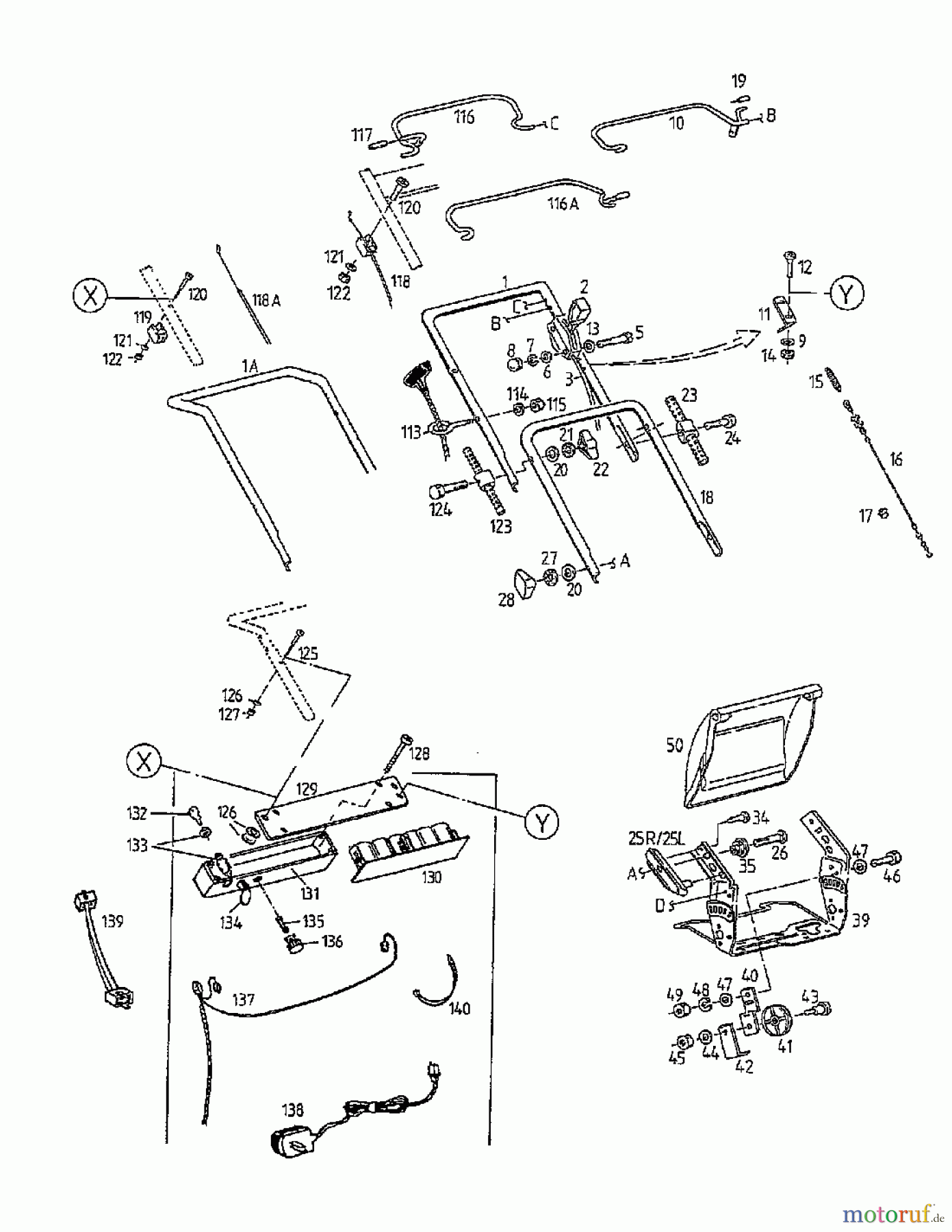  MTD Motormäher mit Antrieb GES 45 CE 04061.03  (1997) Holm