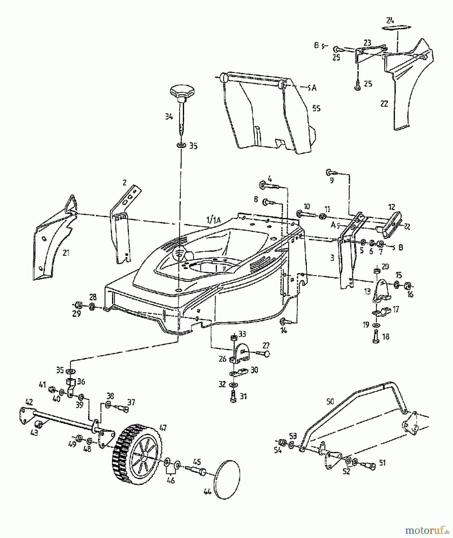 Gutbrod Motormäher mit Antrieb HB 48 REL 02815.05 (1997) Grundgerät