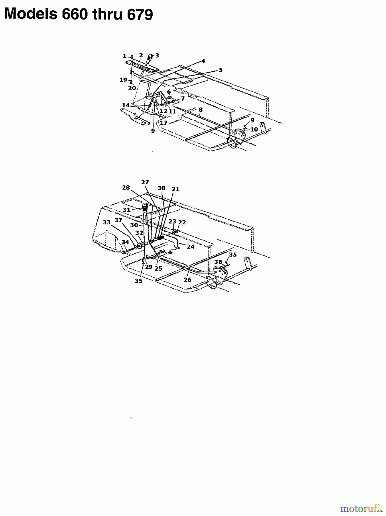 Yard-Man Rasentraktoren TG 6160 136T674G643 (1996) Geschwindigkeitsregelung