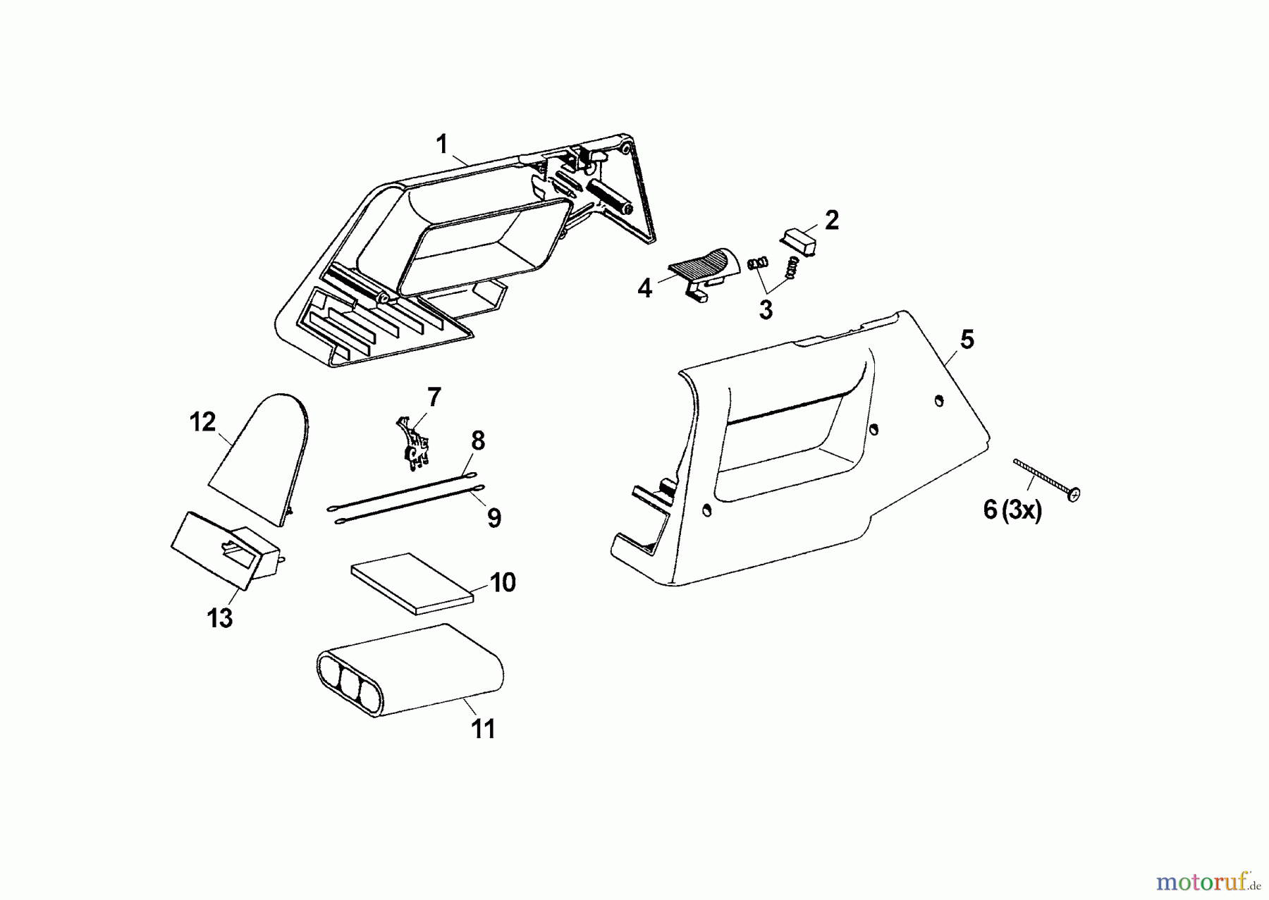  Wolf-Garten Akkuscheren Accu 40 Standard 7098005 Serie A, B  (2003) Batterie, Motorgehäuse