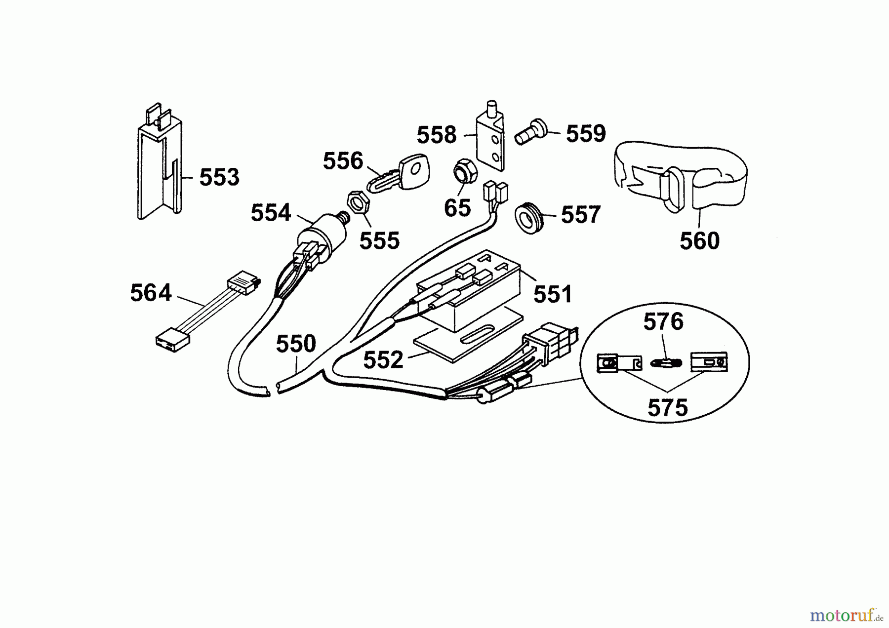 Wolf-Garten Scooter SV 4 6155000 Serie D (2003) Kabelbaum SV 4