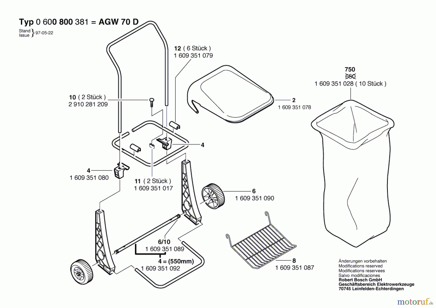 Bosch Wassertechnik Abfallwagen AGW 70 D Seite 1