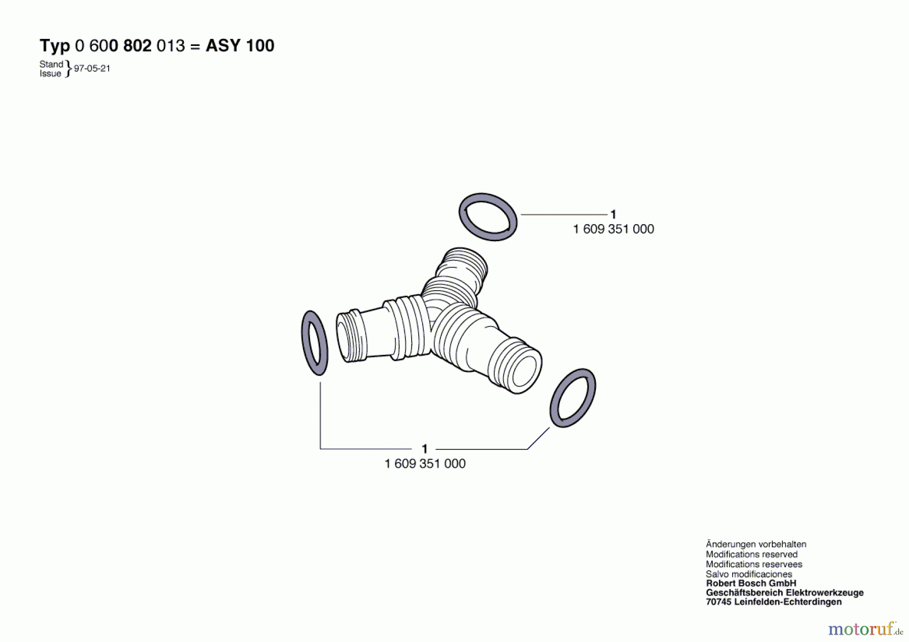 Bosch Wassertechnik Schlauchverbinder ASY 100 Seite 1