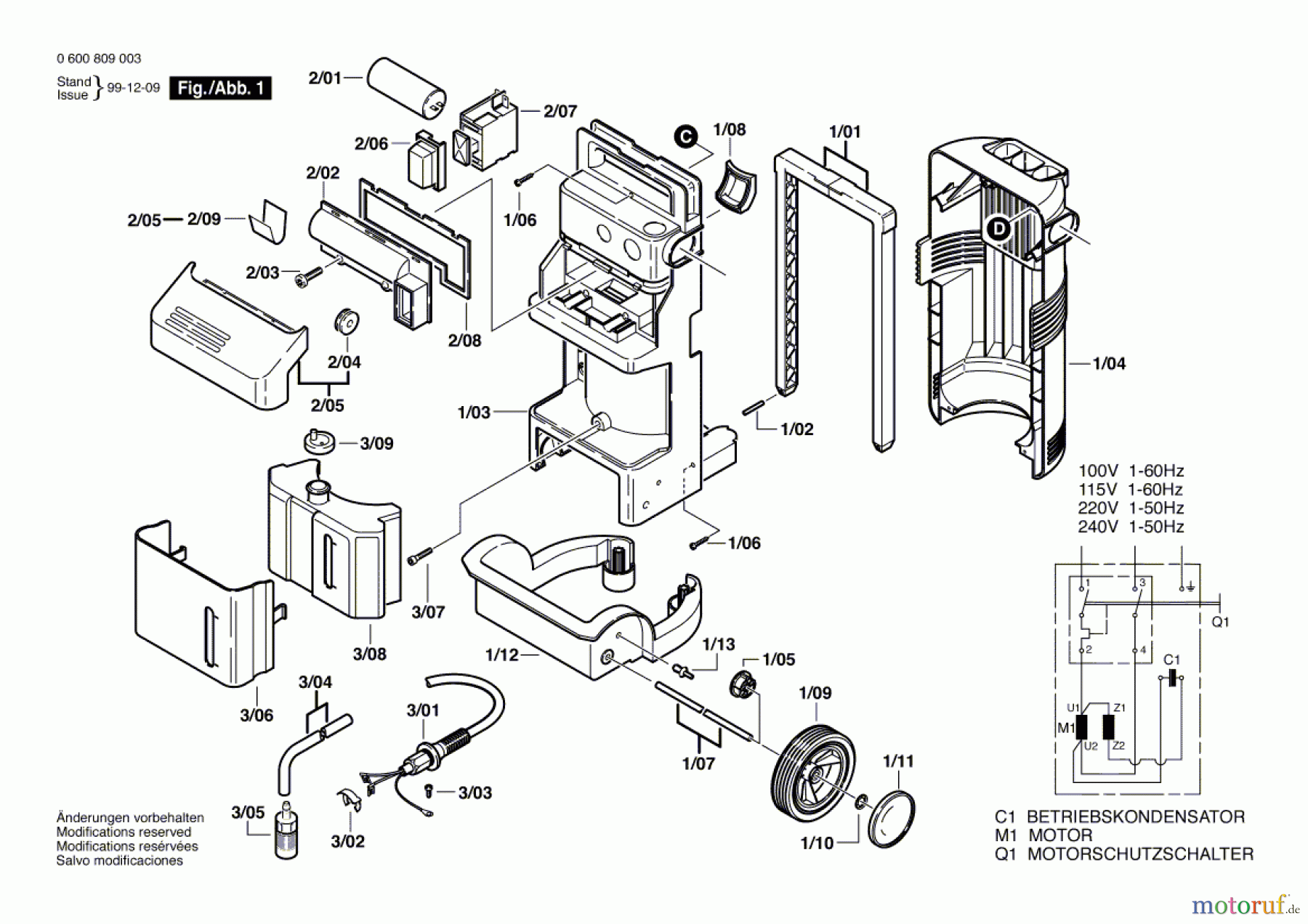 Bosch Wassertechnik Hochdruckreiniger AHR 1500 AS Seite 1