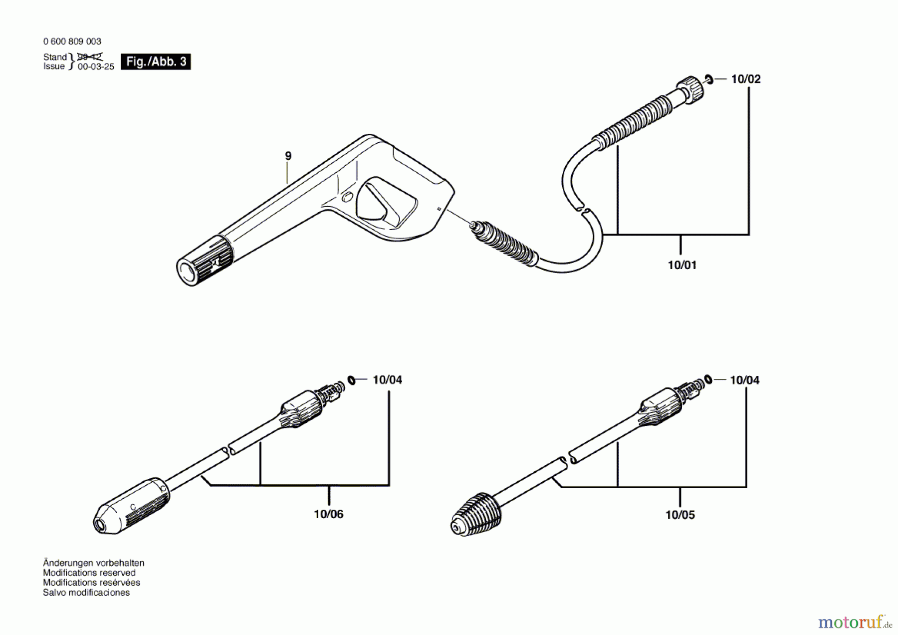 Bosch Wassertechnik Hochdruckreiniger AHR 1500 AS Seite 3