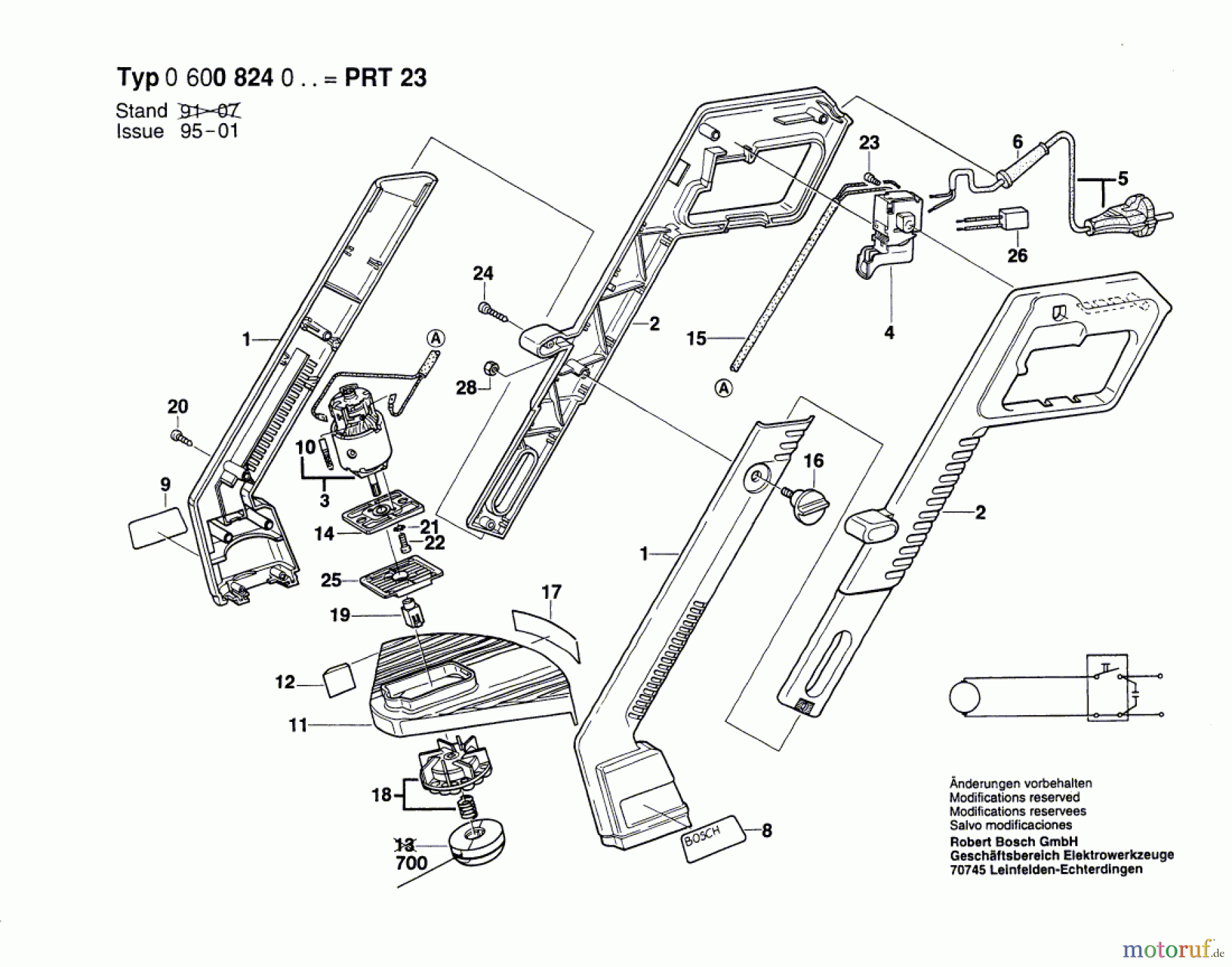  Bosch Gartengeräte Rasentrimmer PRT 23 Seite 1