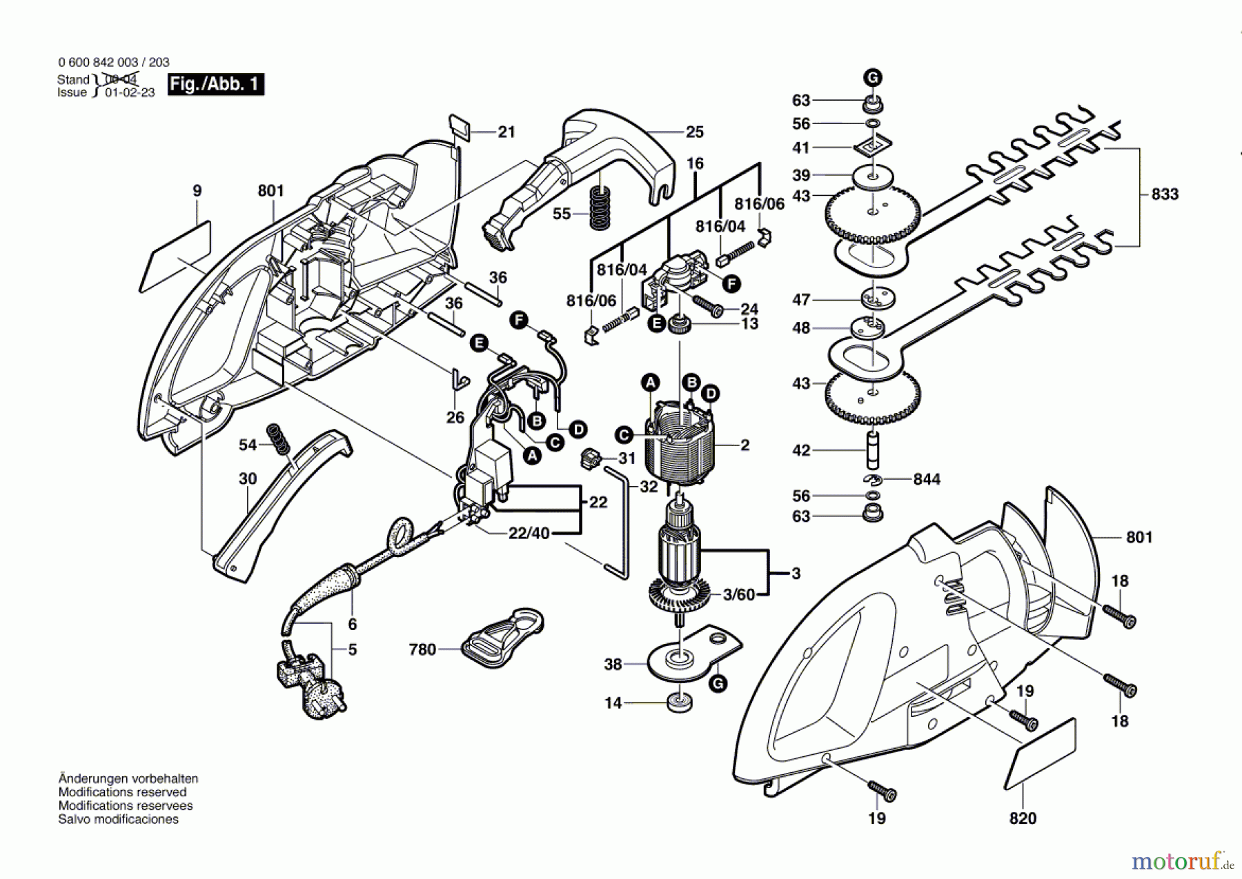  Bosch Gartengeräte Heckenschere AHS 3-15 Seite 1