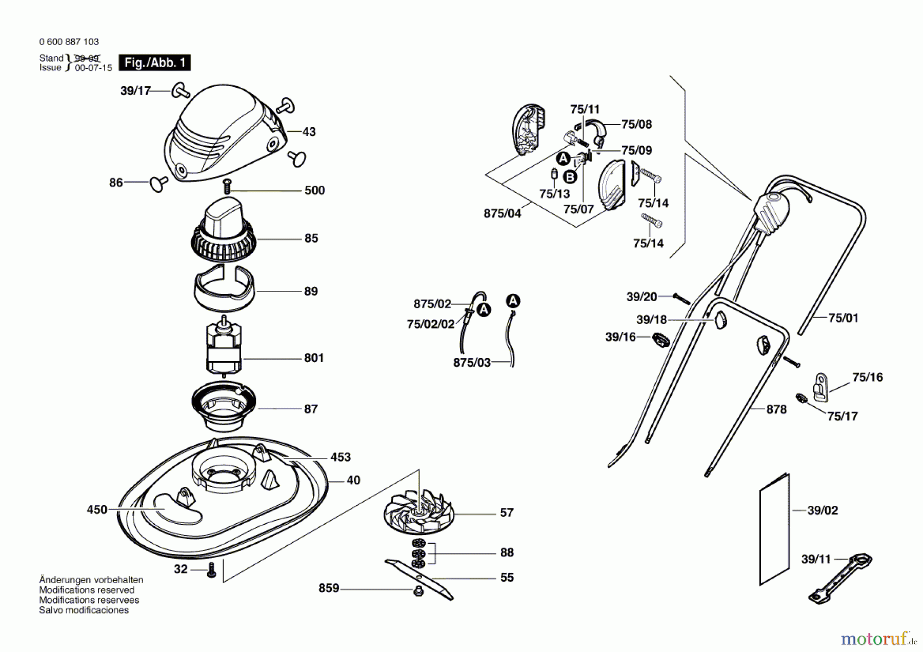 Bosch Gartengeräte Rasenmäher ALM 34 Seite 1