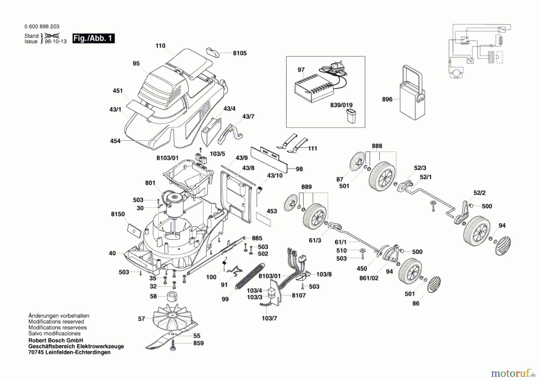 Bosch Gartengeräte Rasenmäher ARM 32-17 ACCU Seite 1