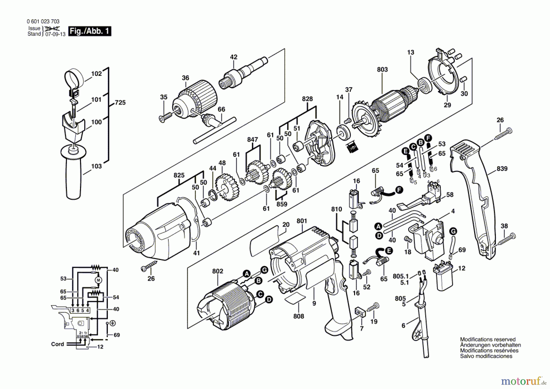 Bosch Werkzeug Bohrmaschine GBM 13 HRE Seite 1