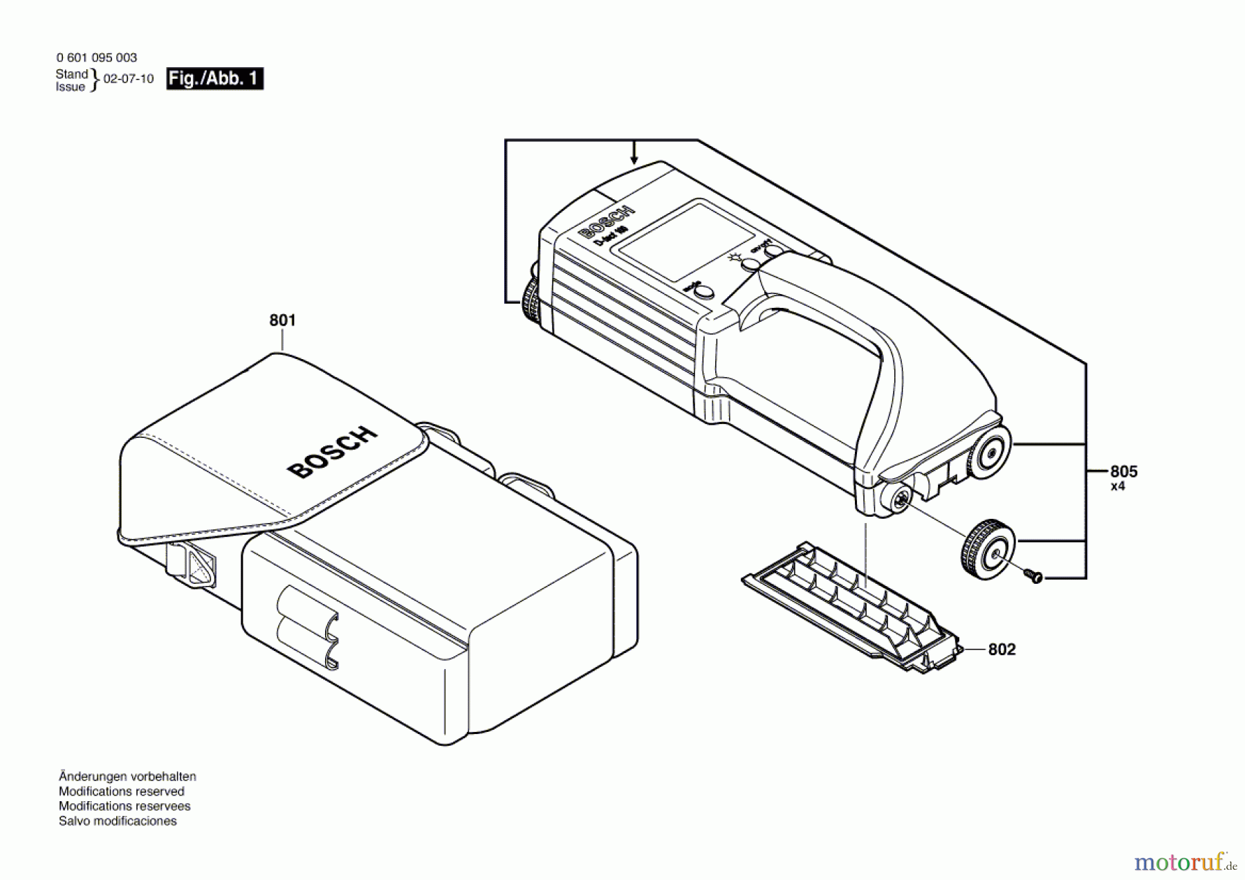 Bosch Werkzeug Universalortungsgerät D-TECT 100 Seite 1