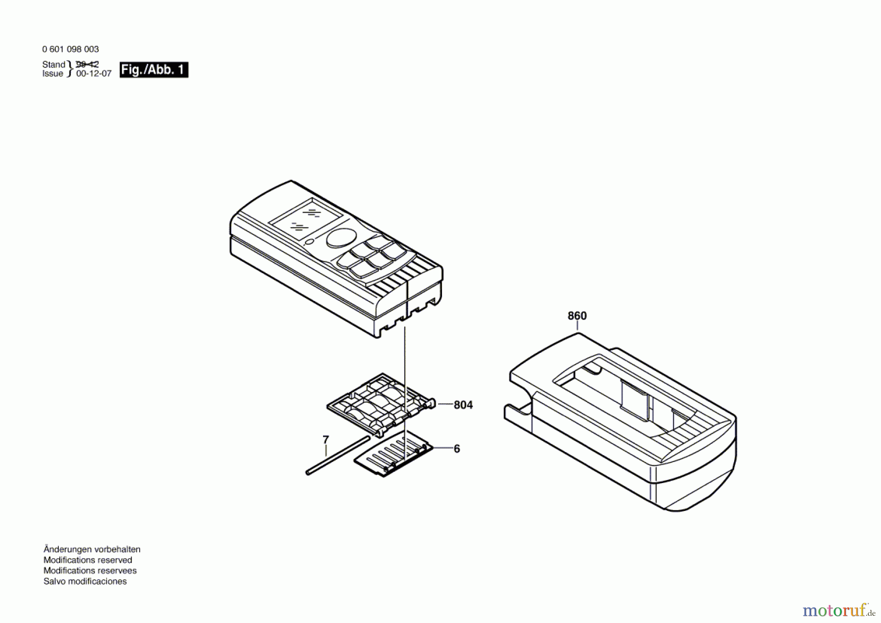 Bosch Werkzeug Entfernungsmesser DISTAFIX-LASER Seite 1