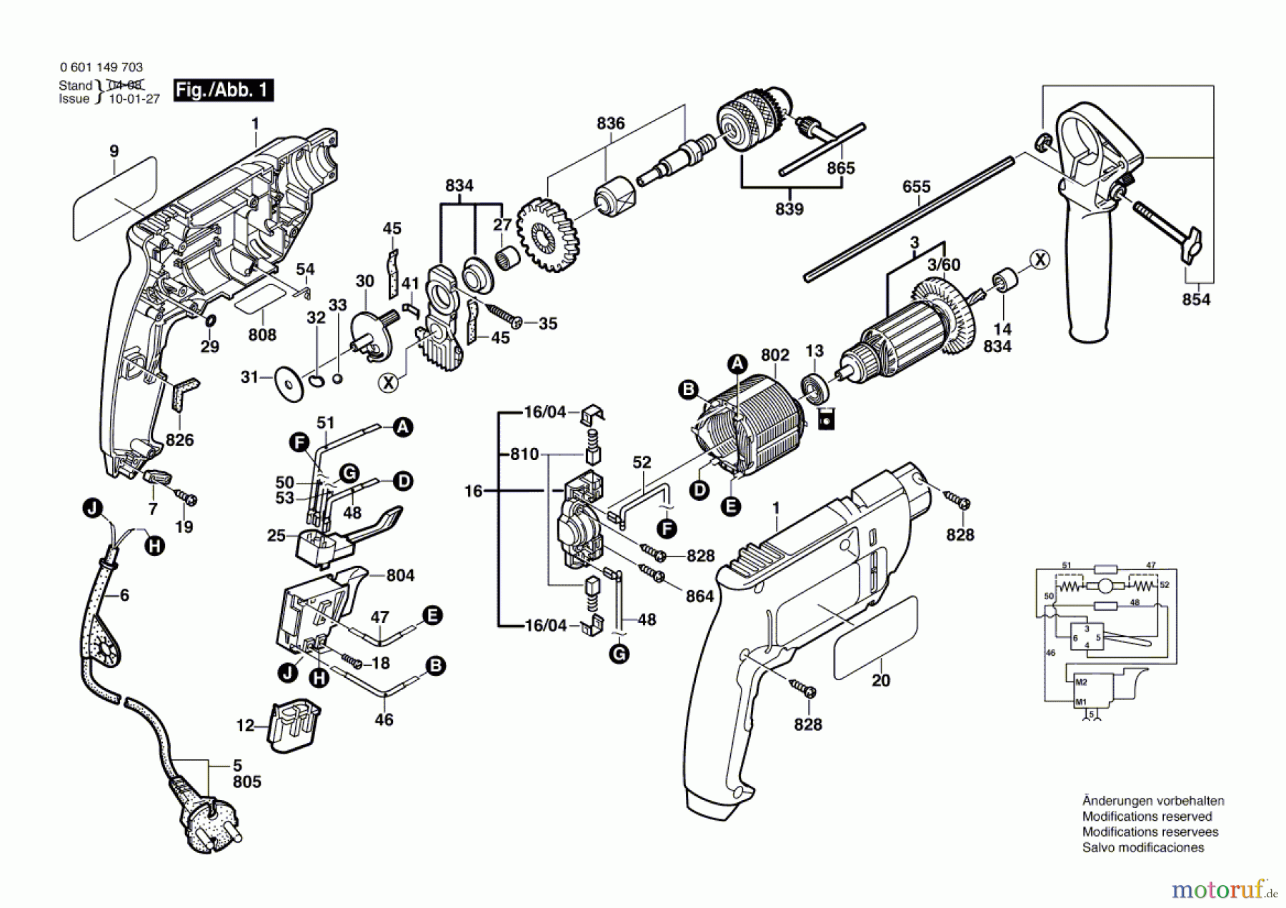 Bosch Werkzeug Schlagbohrmaschine GSB 450 RE Seite 1