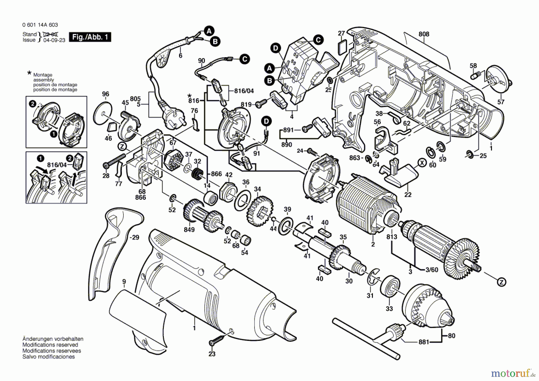 Bosch Werkzeug Schlagbohrmaschine GSB 1800-2 RE Seite 1