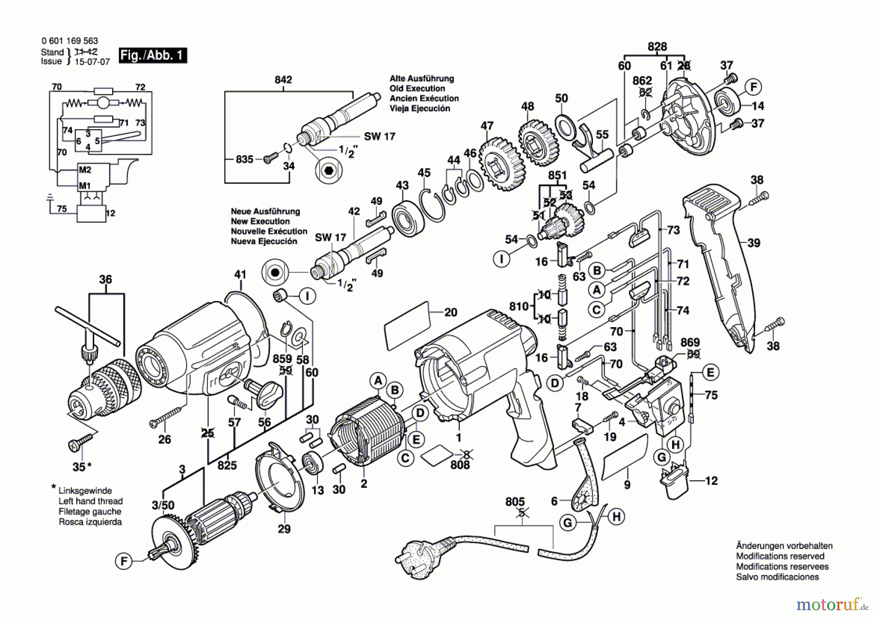 Bosch Werkzeug Bohrmaschine BM 13-E Seite 1
