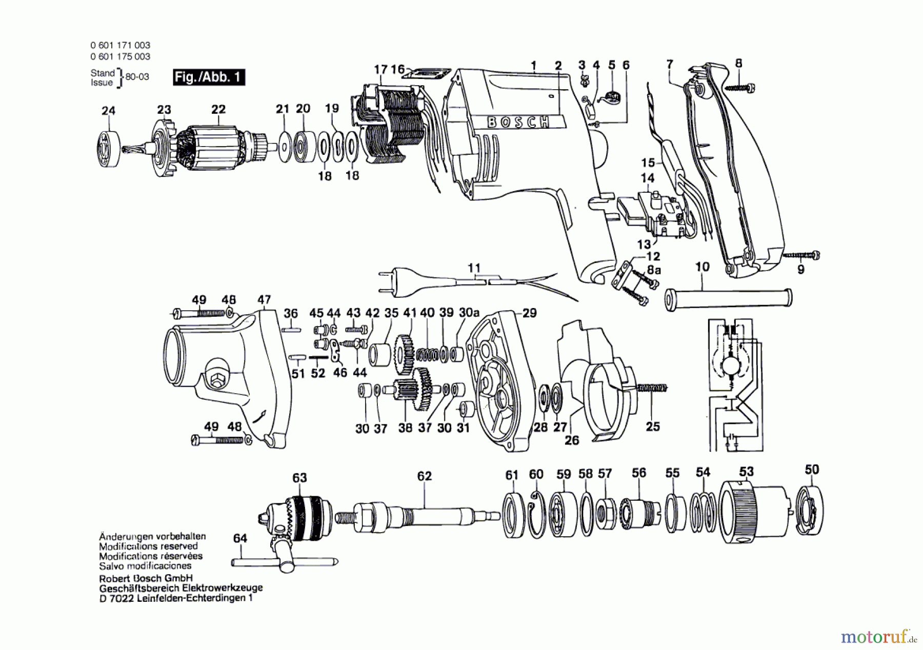  Bosch Werkzeug Schlagbohrmaschine ---- Seite 1