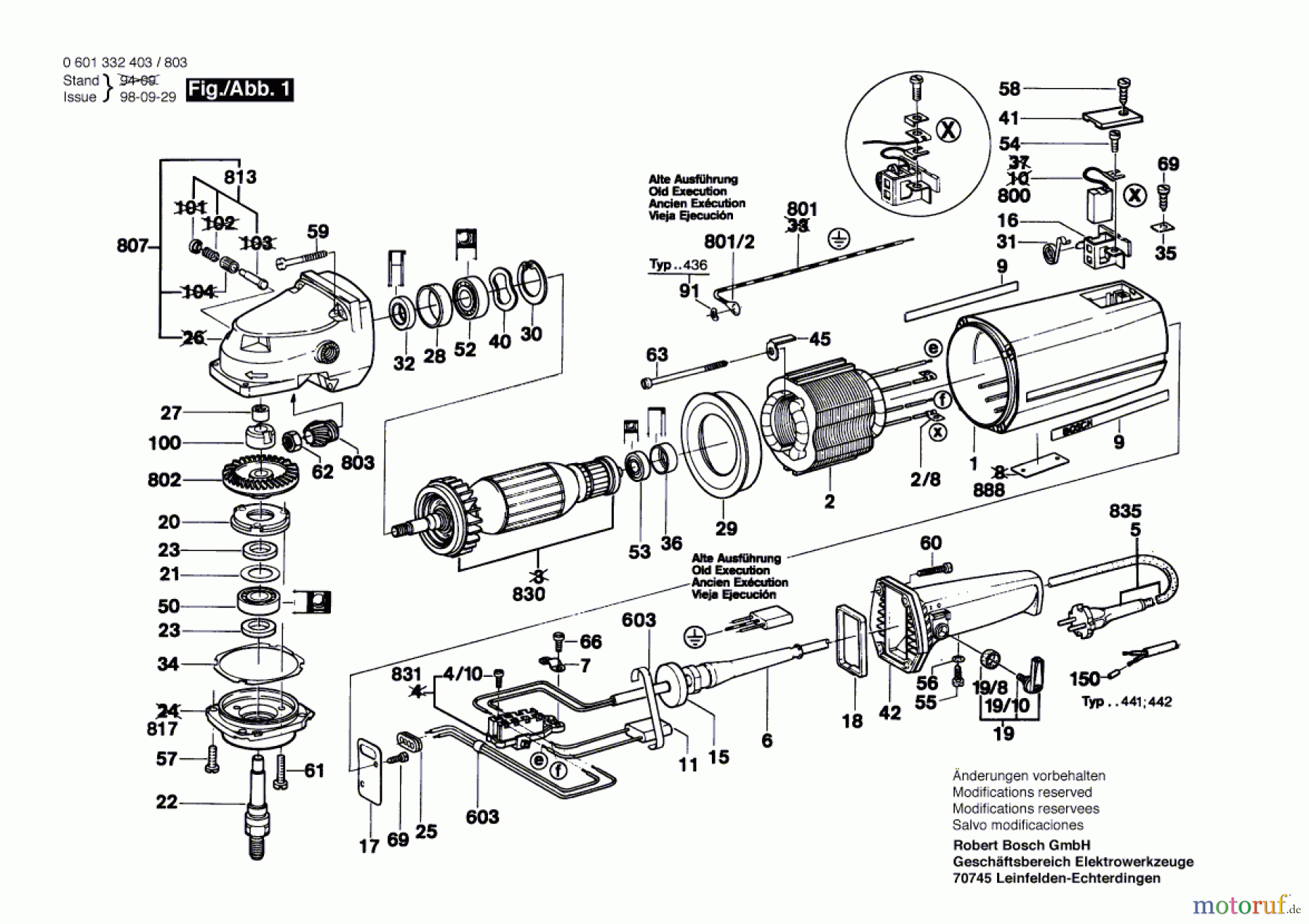 Bosch Werkzeug Winkelschleifer ---- Seite 1